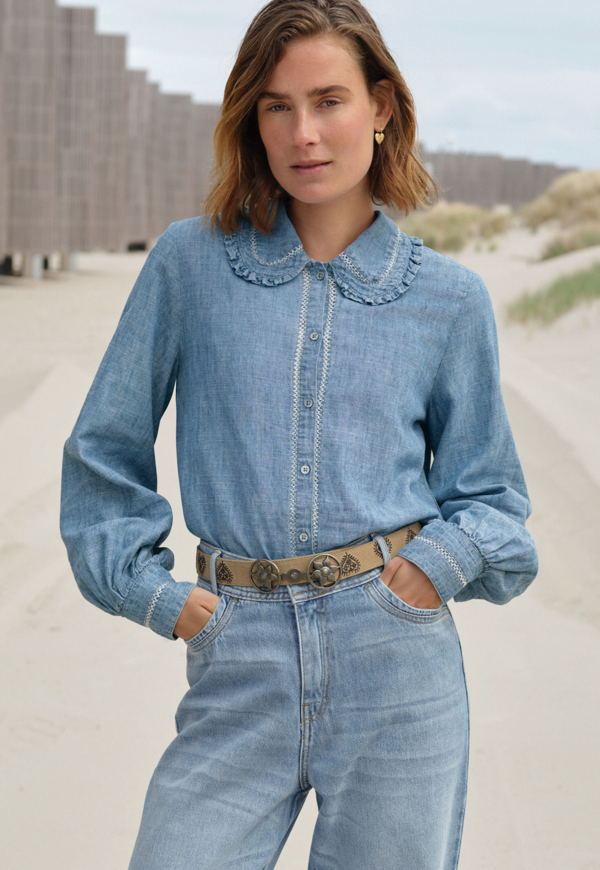 Bestickte Bluse