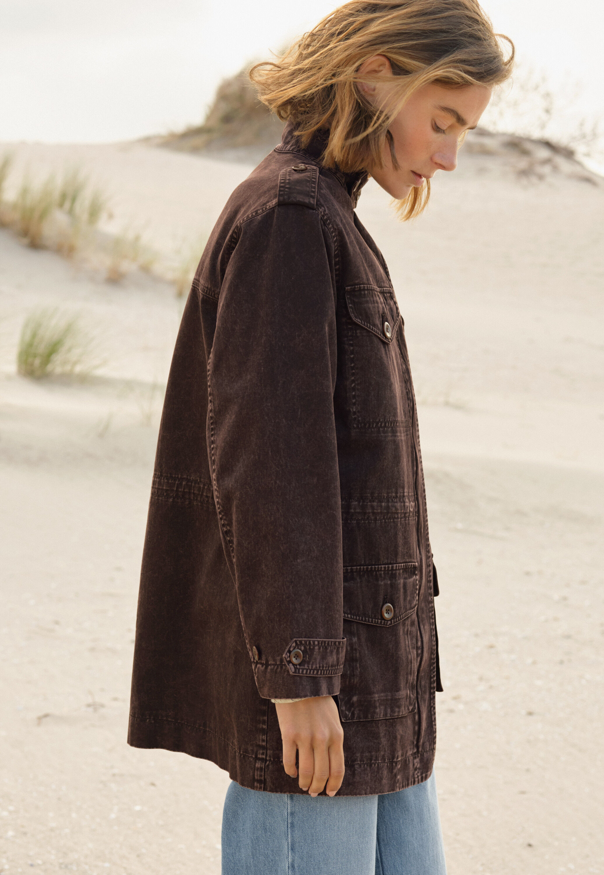 Jacke in Waschoptik