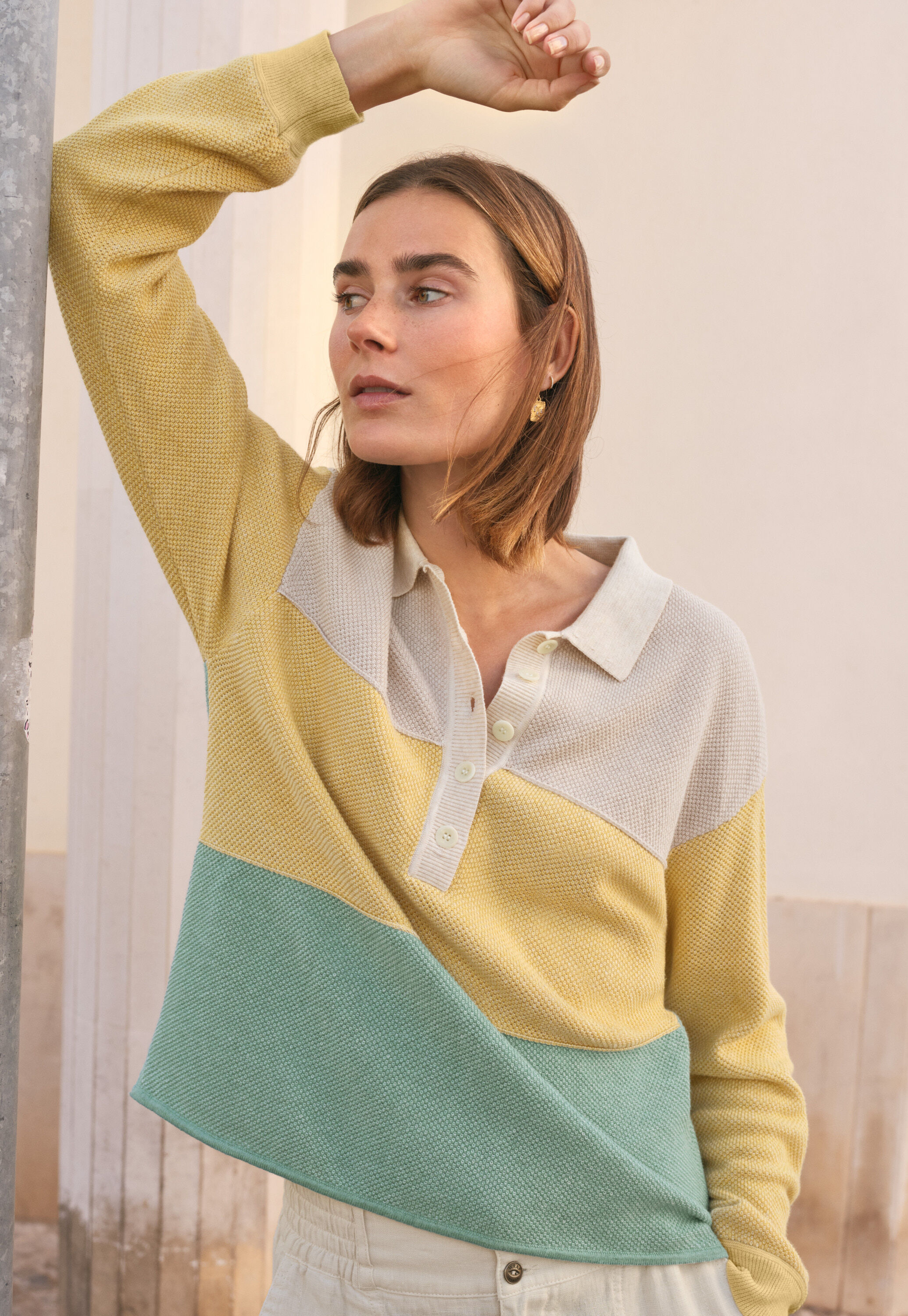 Spitzenmuster-Pullover