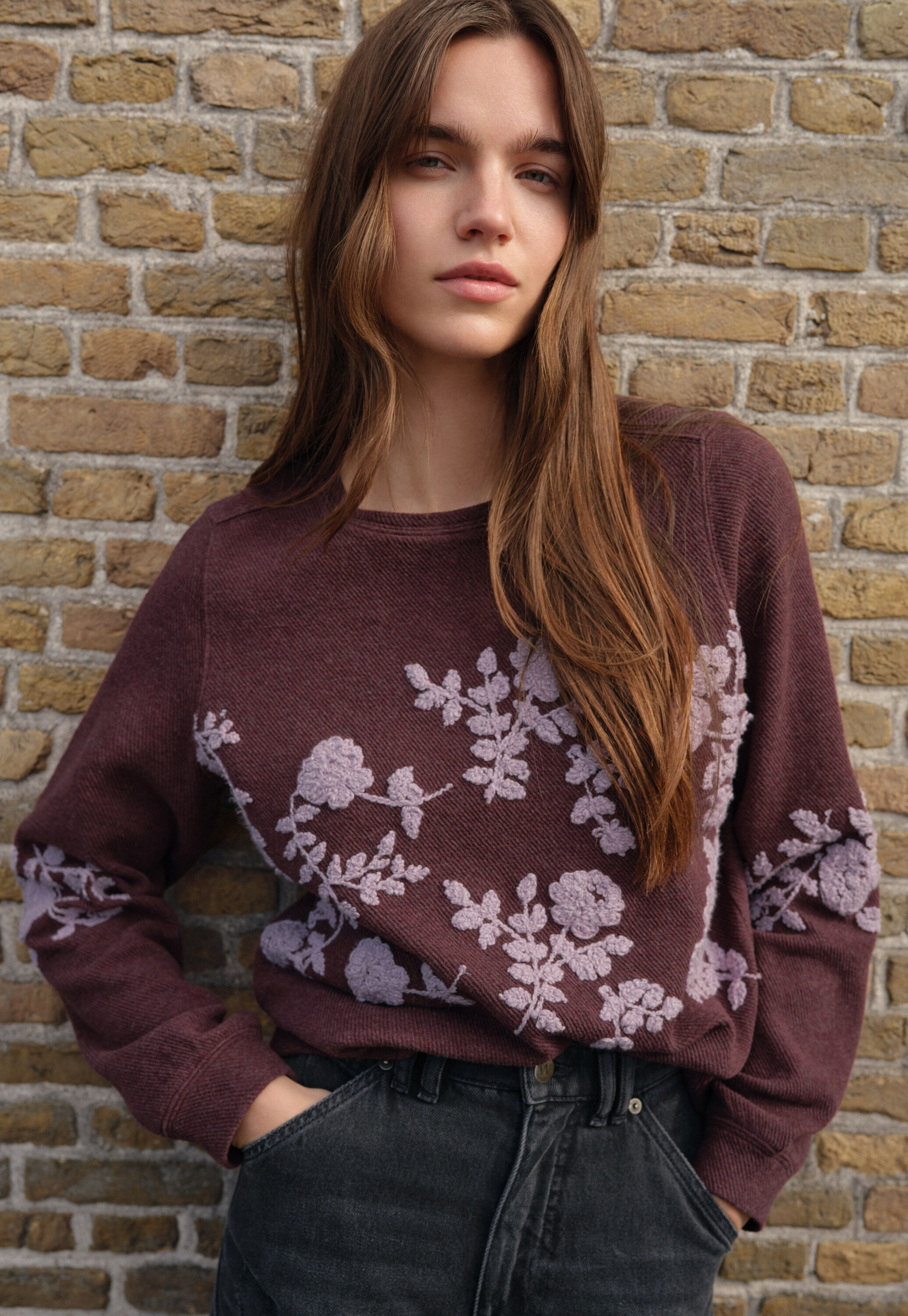 Besticktes Sweatshirt