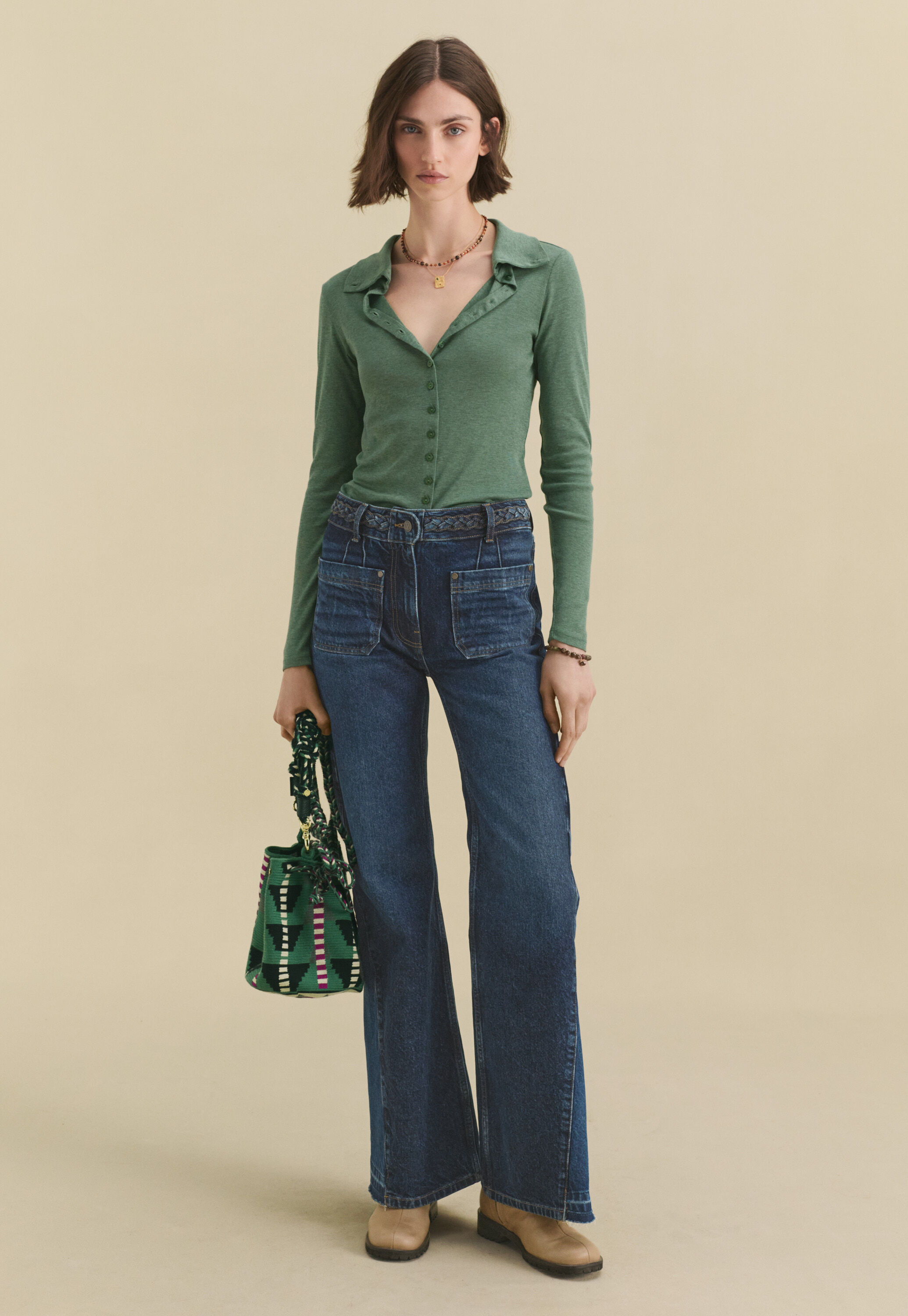 Crossbody-Tasche, Jade, large