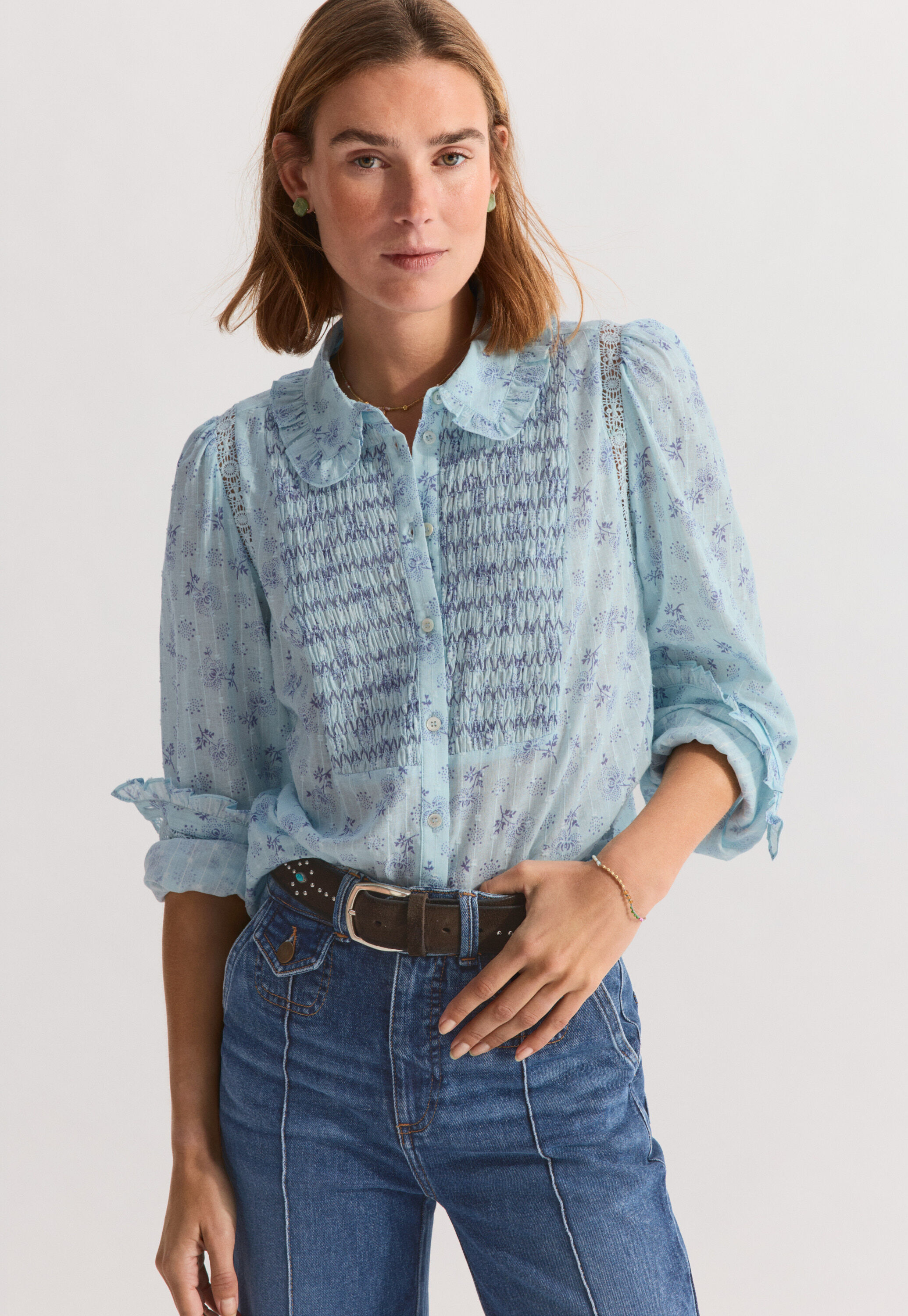 Bestickte Bluse