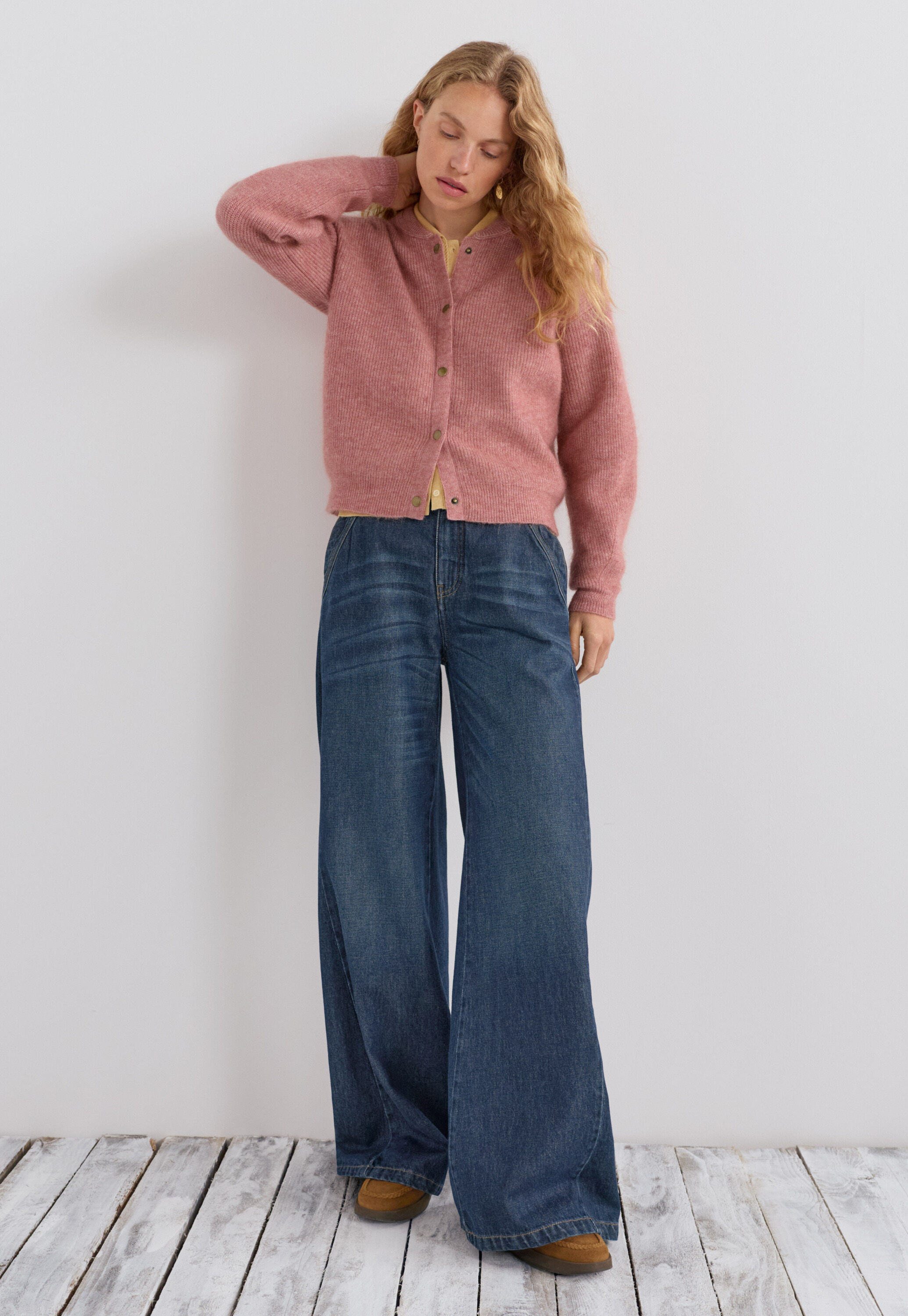 Ripp-Bomberjacke, Pfirsichrosa, large