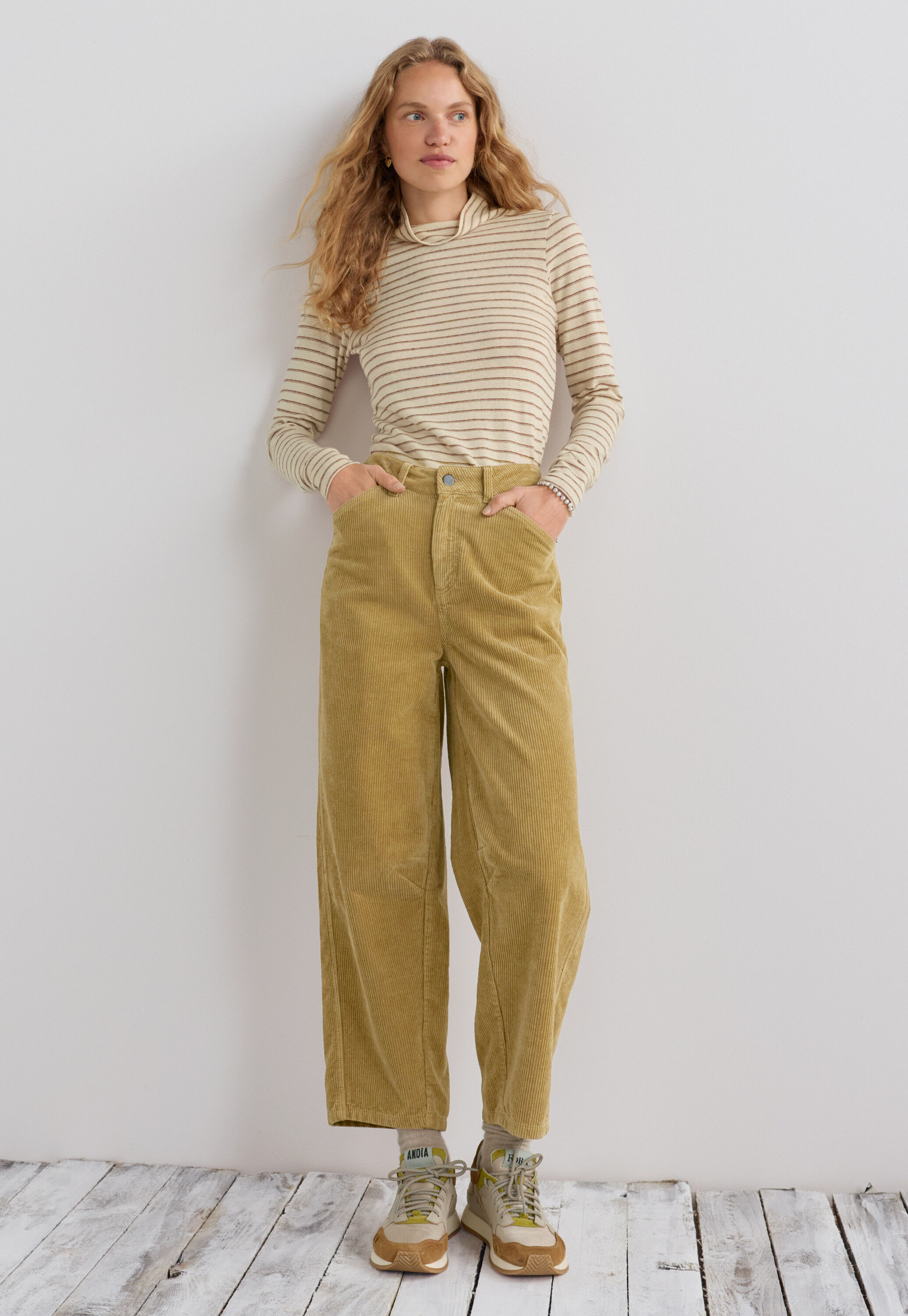 Horseshoe-Cordhose, Sand, large