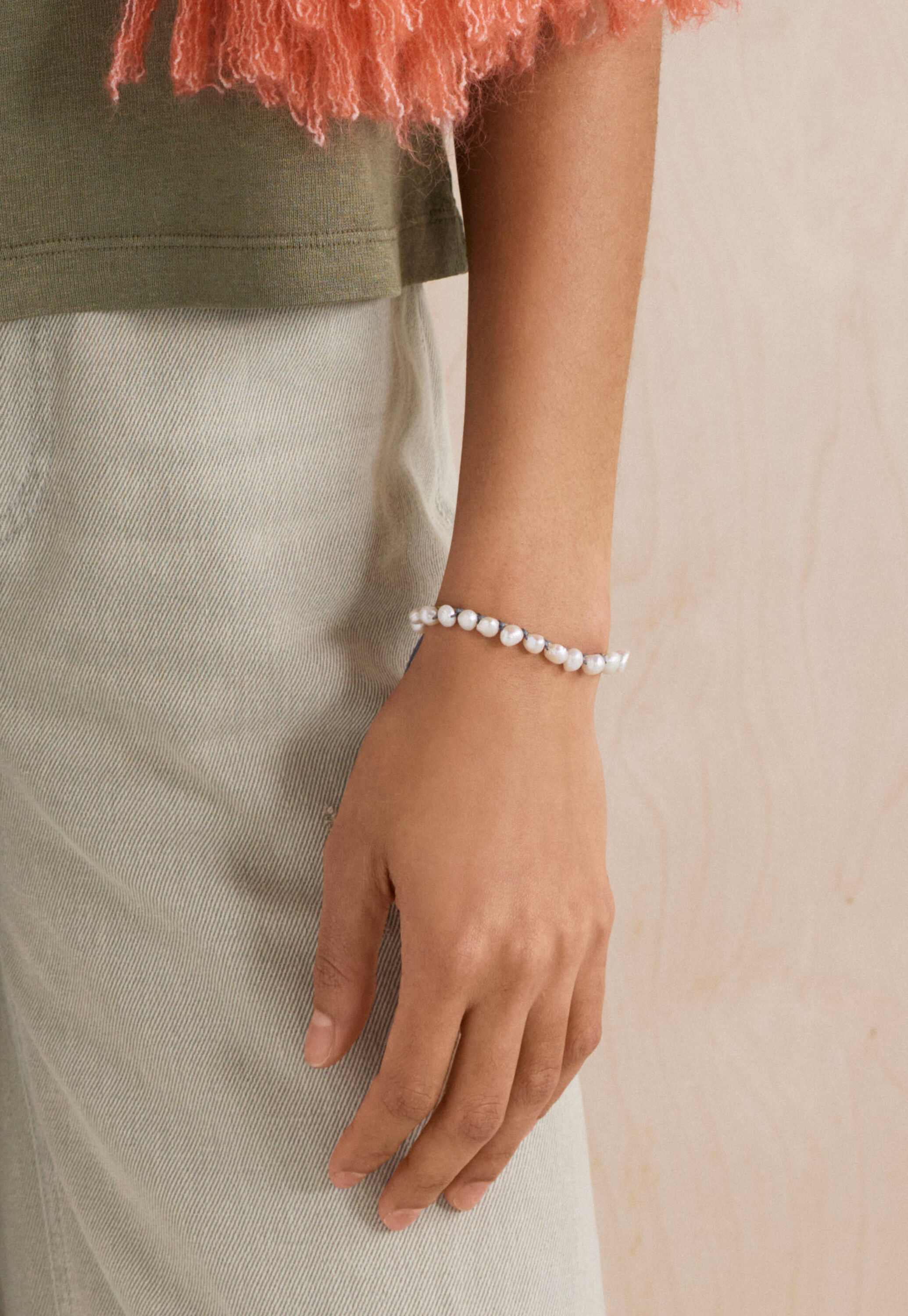 Perlenarmband, Anthrazit, large