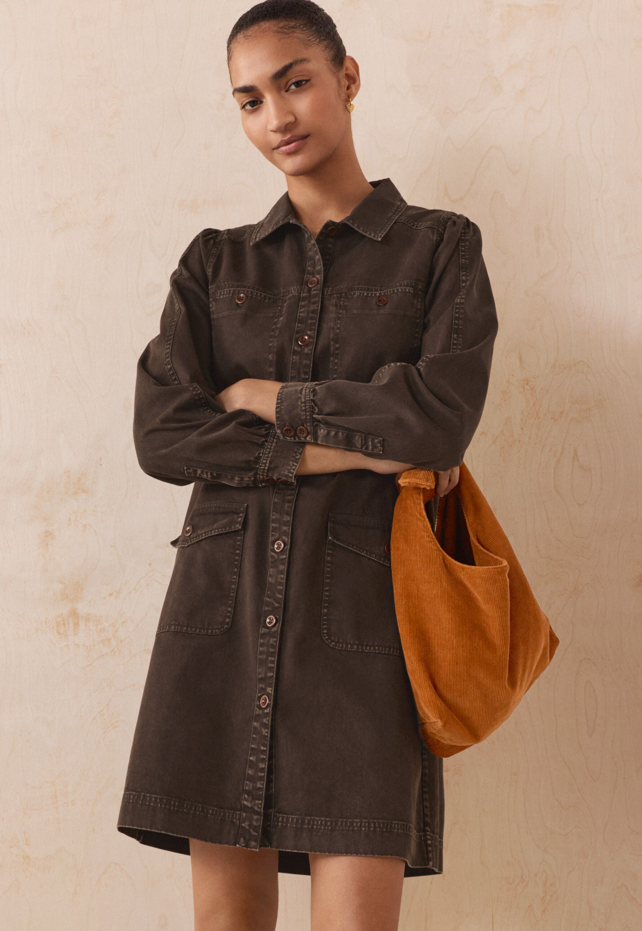 Tasche mit Knotengriff, Rost, large