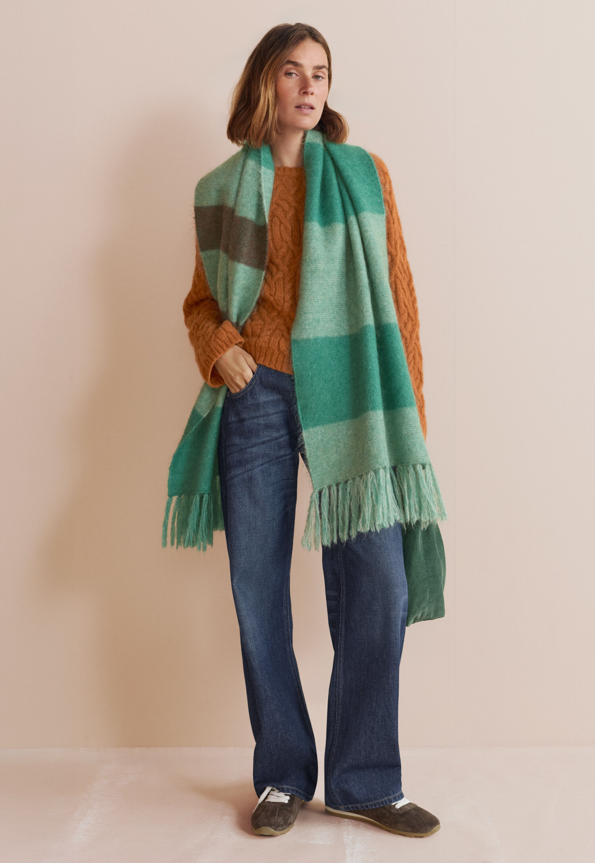 Zopfmuster-Pullover, Marmelade, large