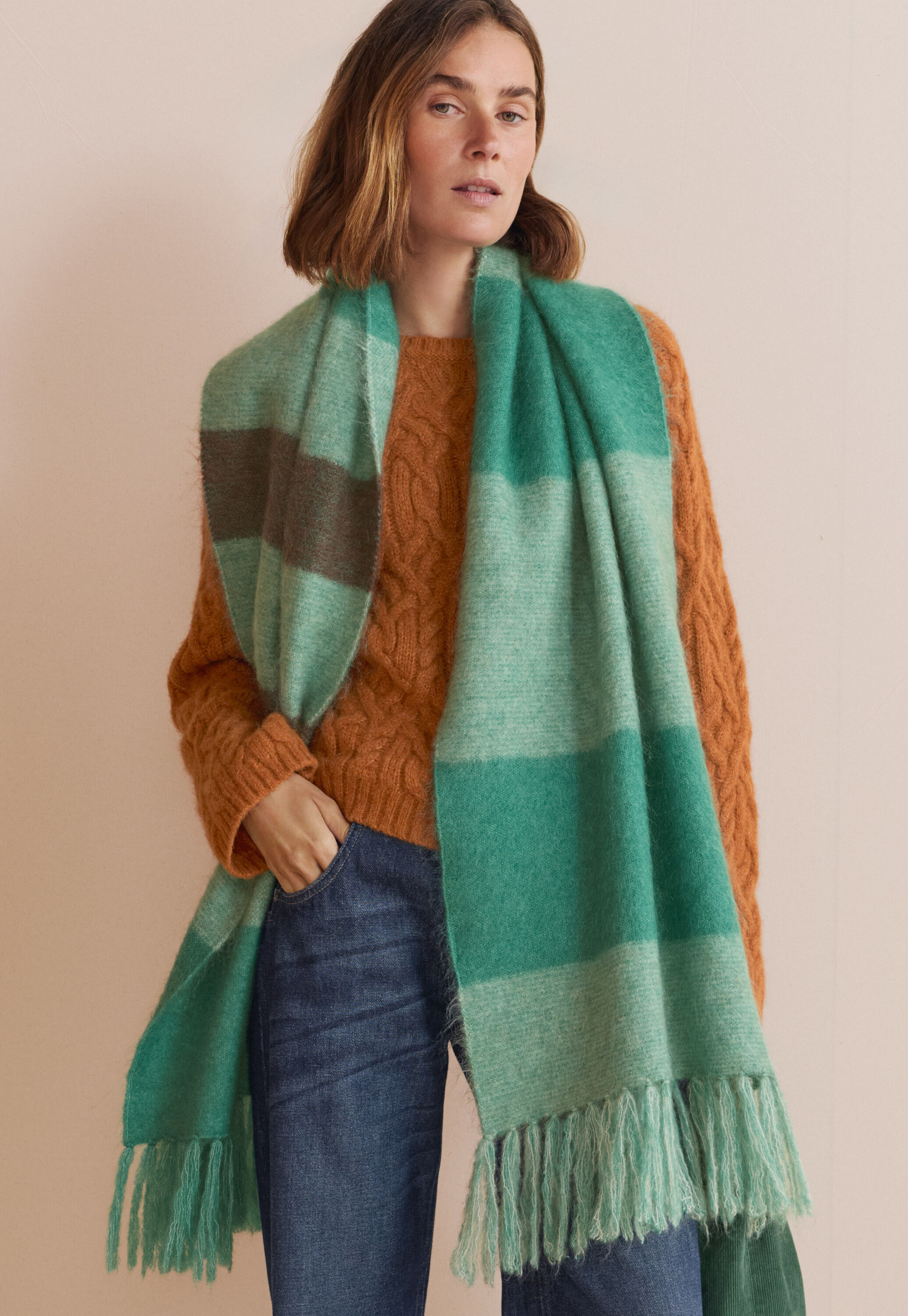 Cardigan mit Waffelmuster