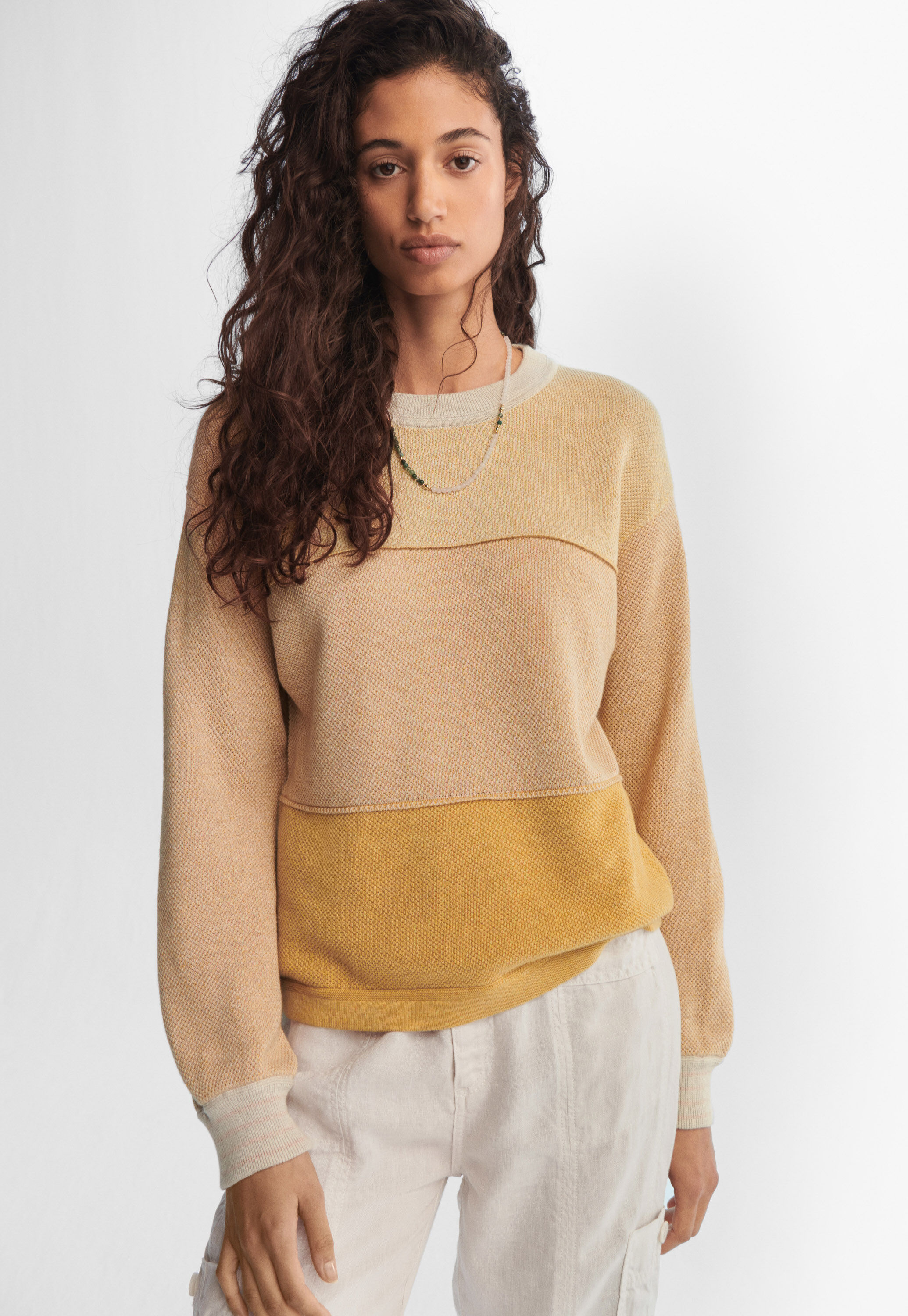 Spitzenmuster-Pullover