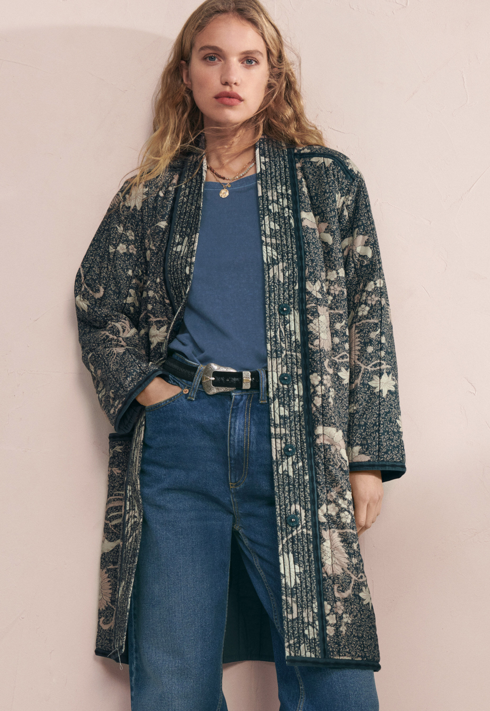 Bestickte Steppjacke