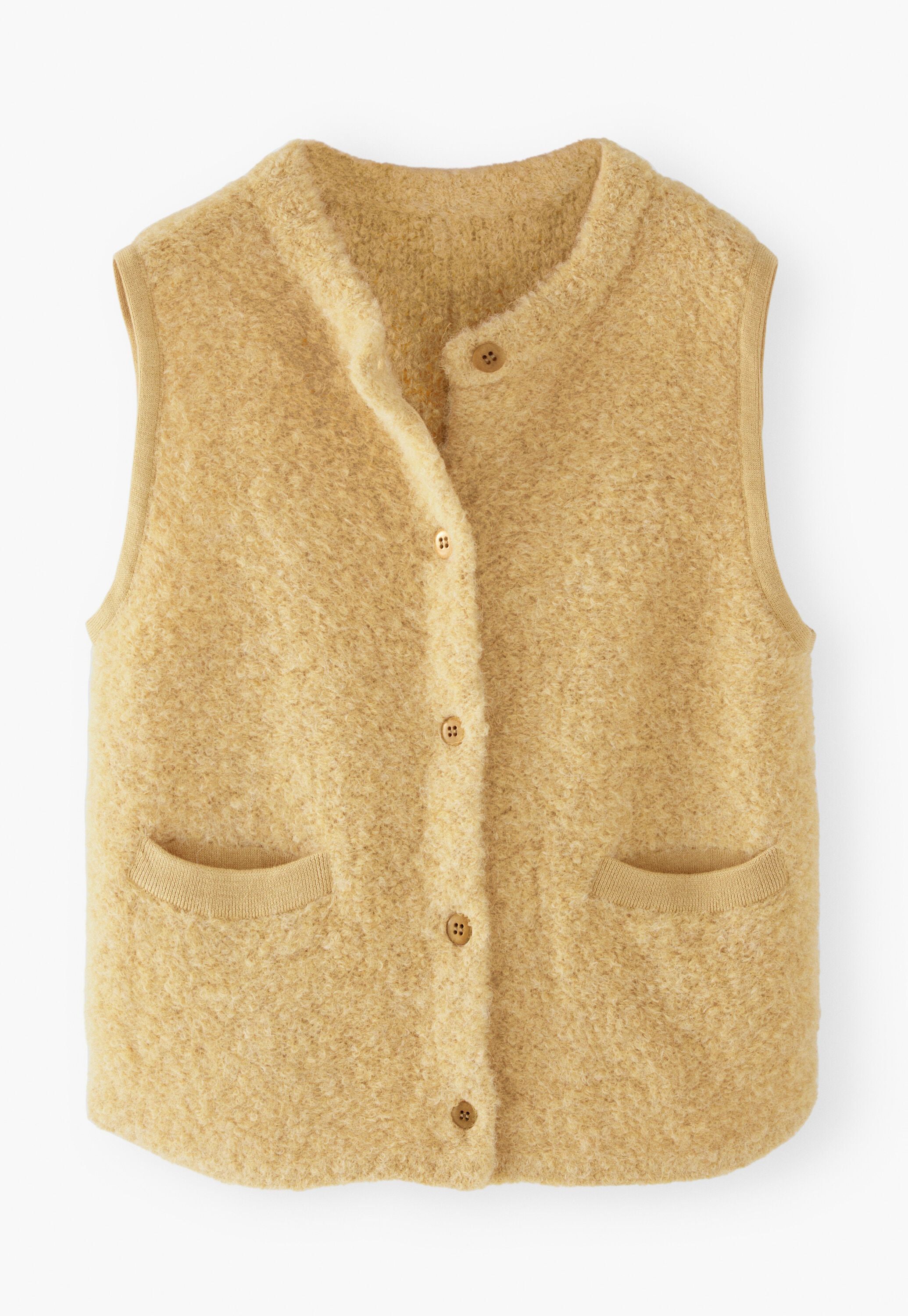 Strickweste, Sandgelb, large