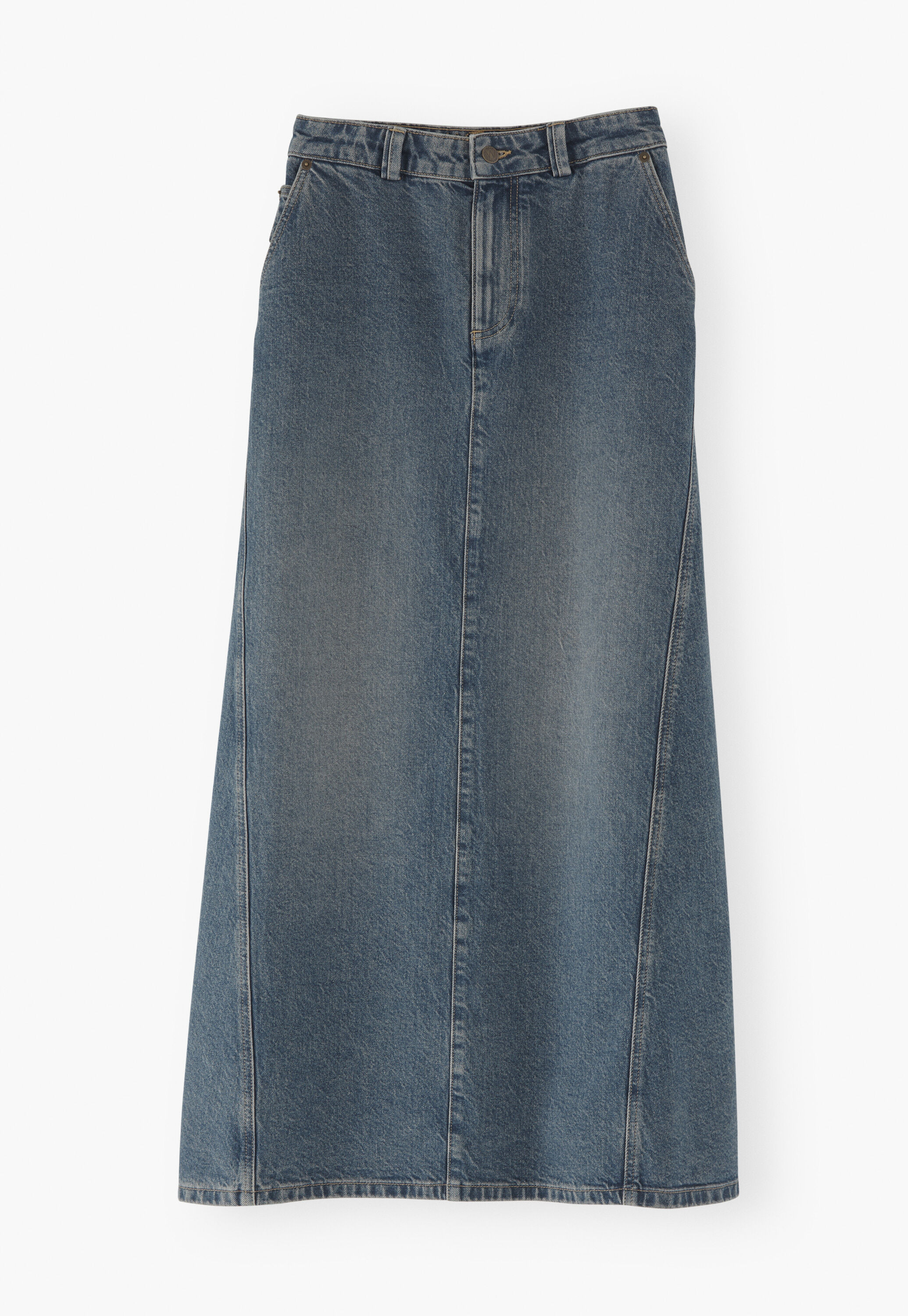 Denim-Rock mit Abn&auml;hern, Marineblau, large