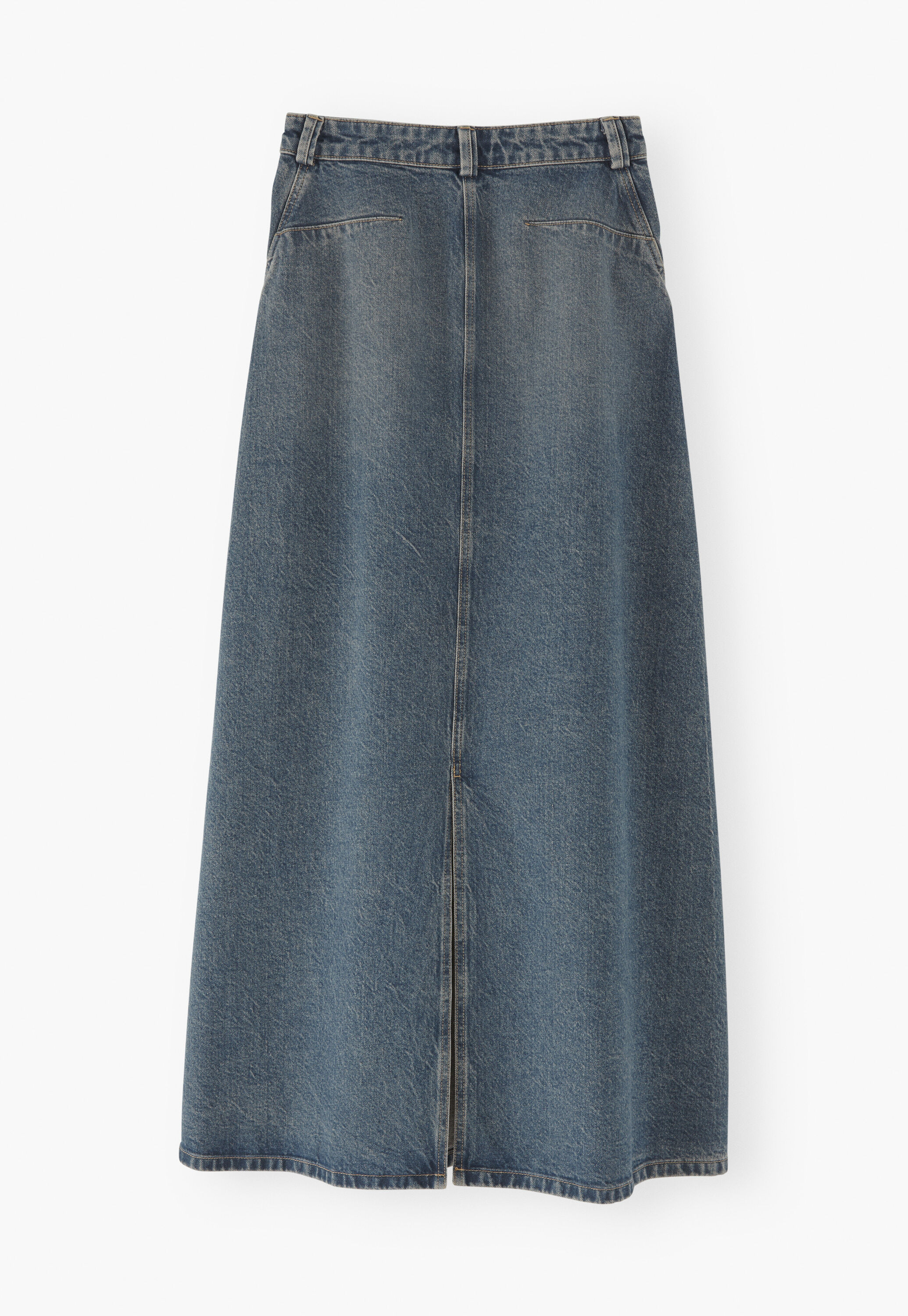 Denim-Rock mit Abn&auml;hern, Marineblau, large