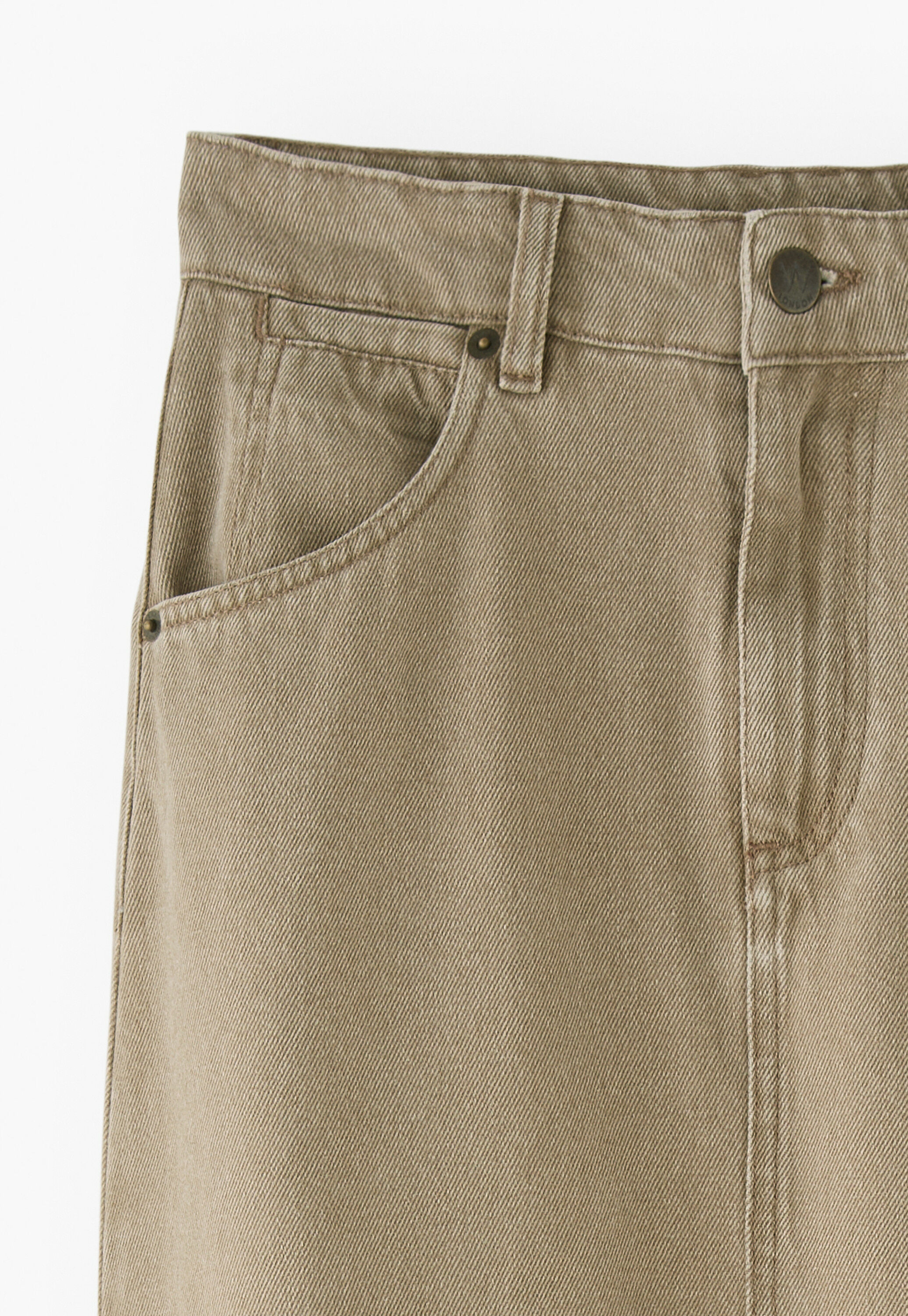 Denim-Rock in A-Linie, Dunkles Oliv, large