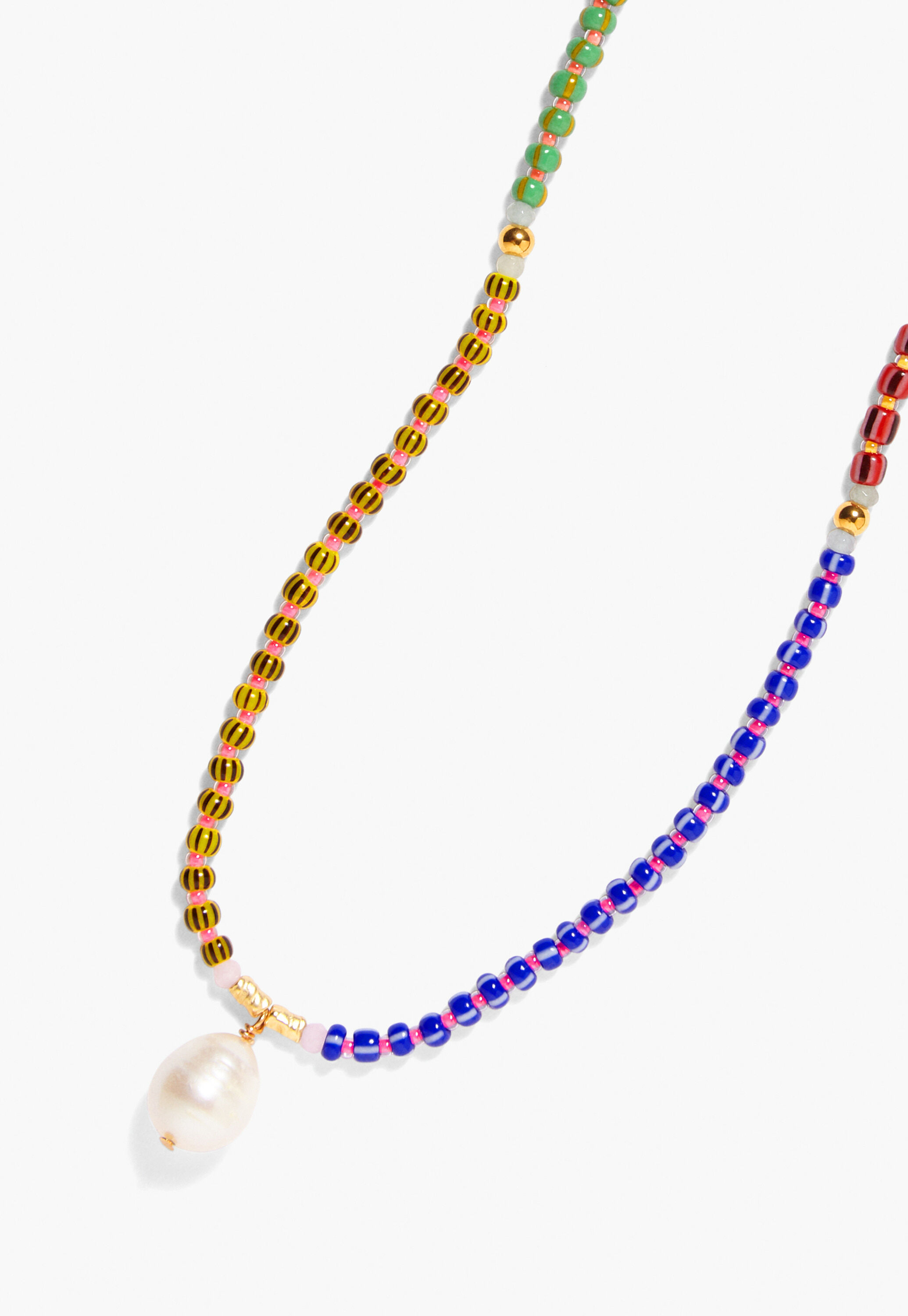Perlenkette, Gestreift/mehrfarbig, large