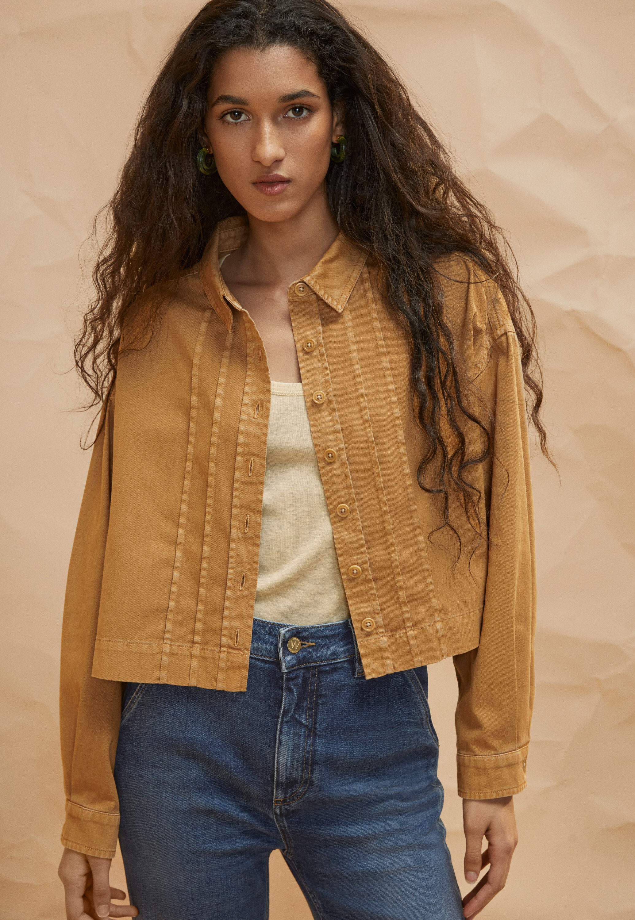 Kurzbluse, Warmes Lohbraun, large
