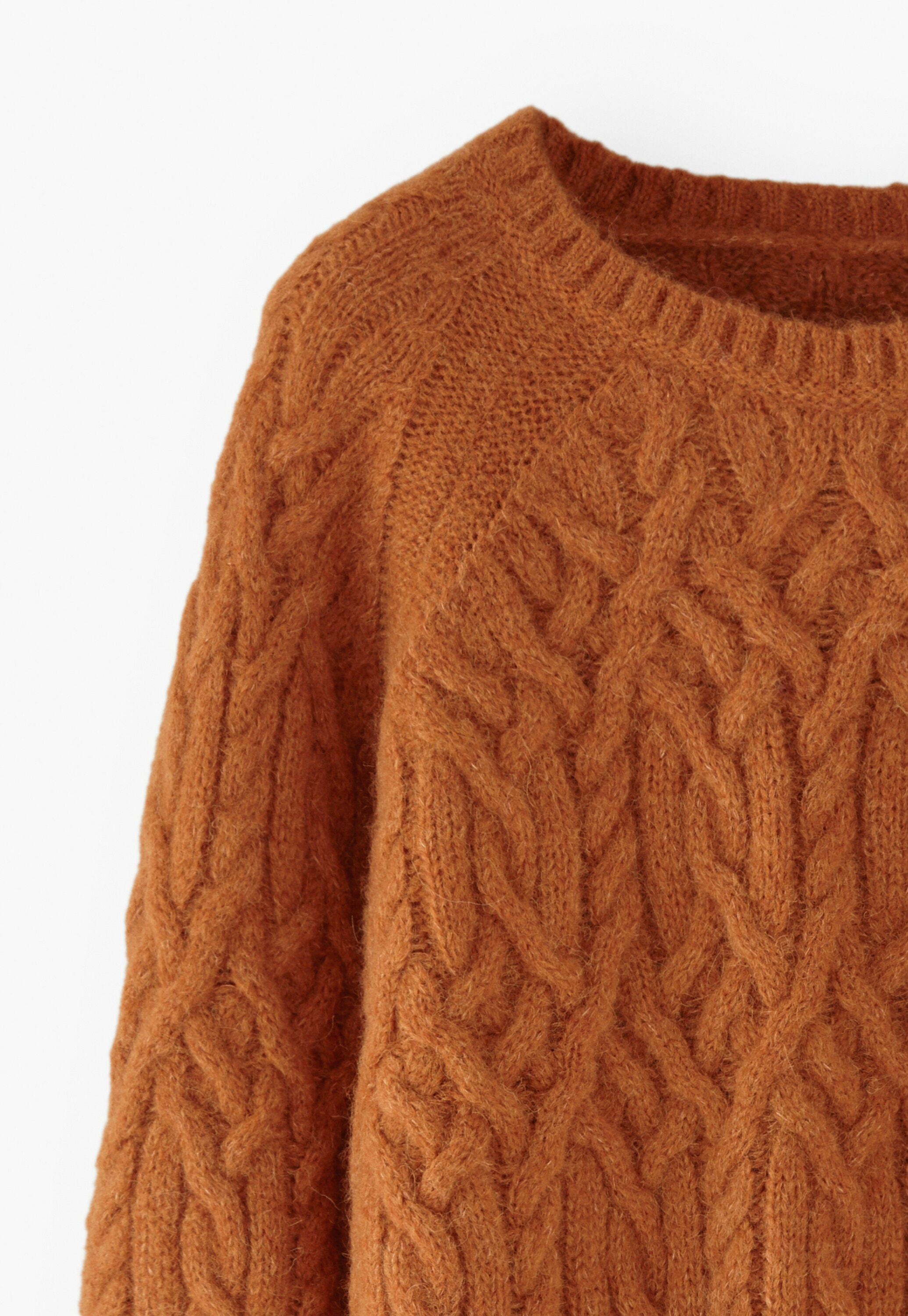 Zopfmuster-Pullover, Marmelade, large