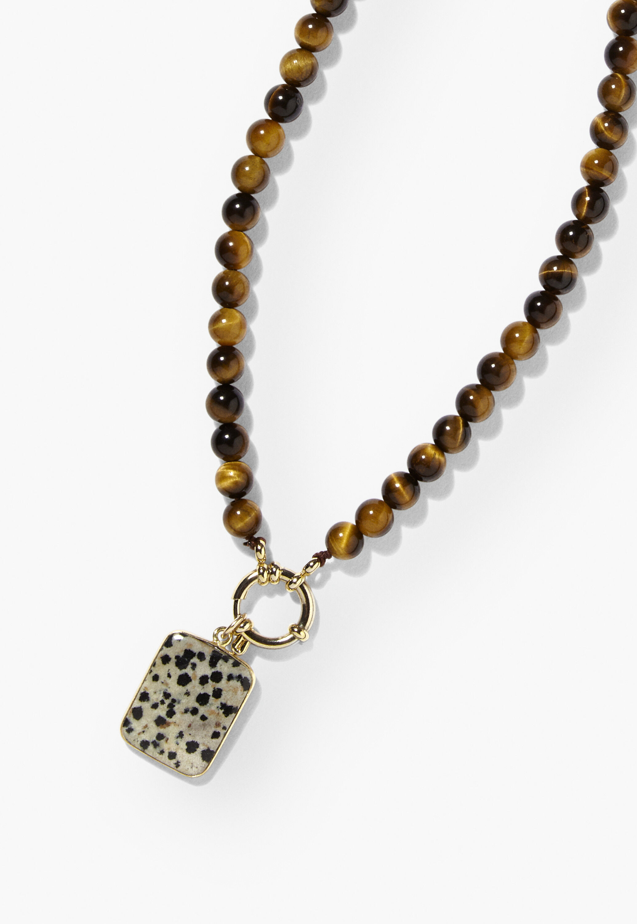 Perlenkette, Gold/Natur, large