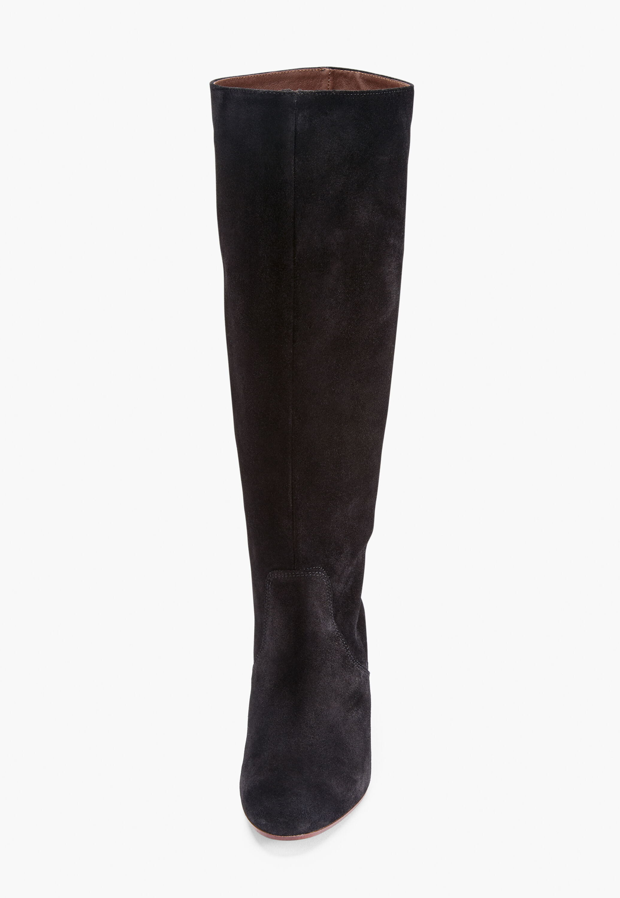 Lange Stiefel mit Absatz, Schwarz, large