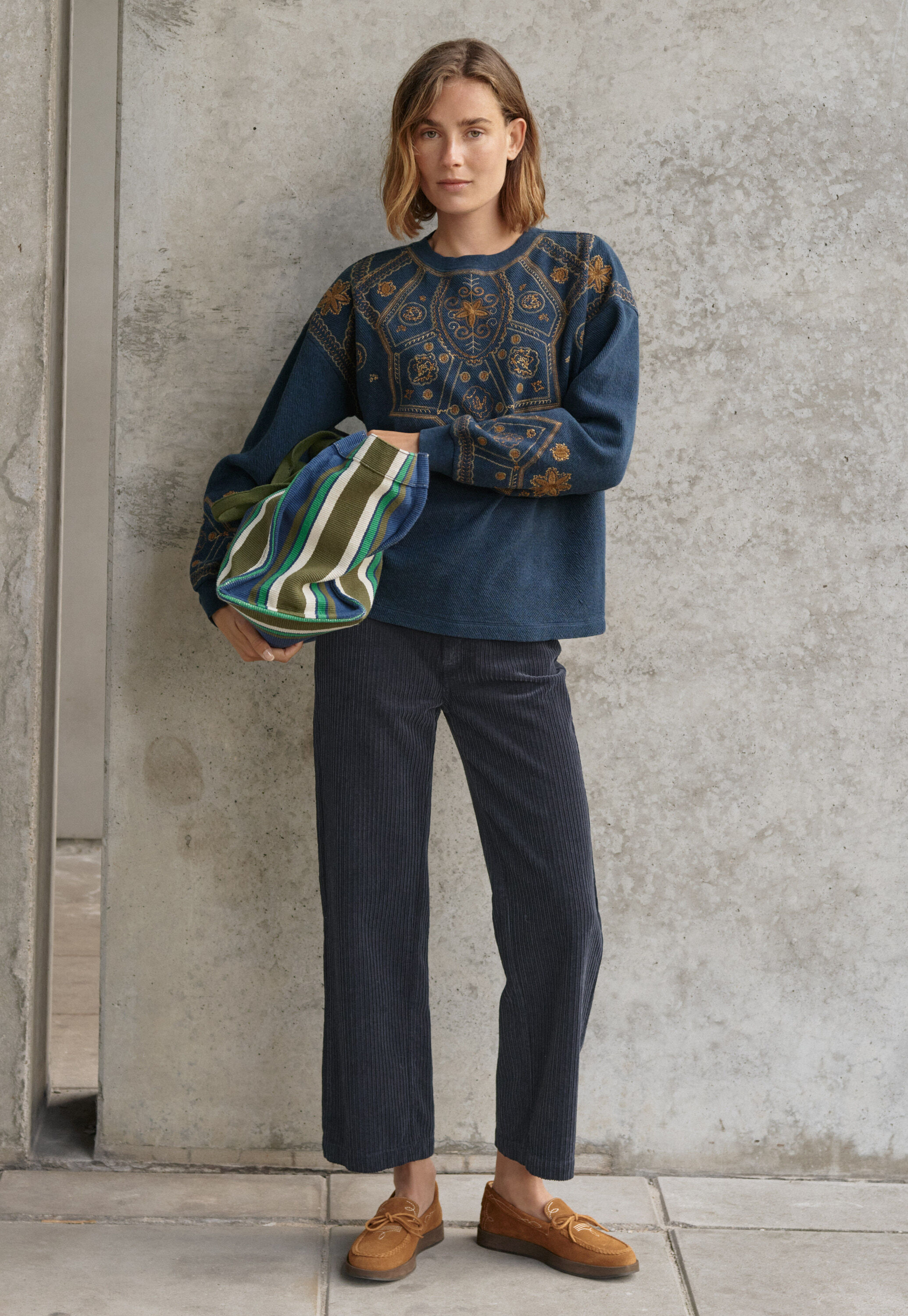 Sweatshirt mit Stickerei