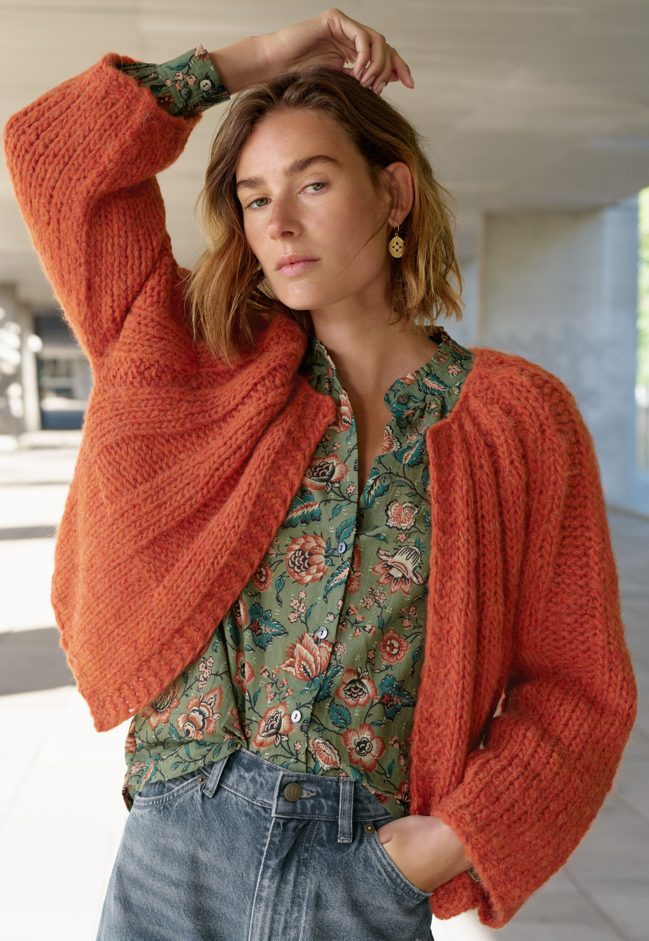 Fil Coup&eacute;-Bluse mit Print