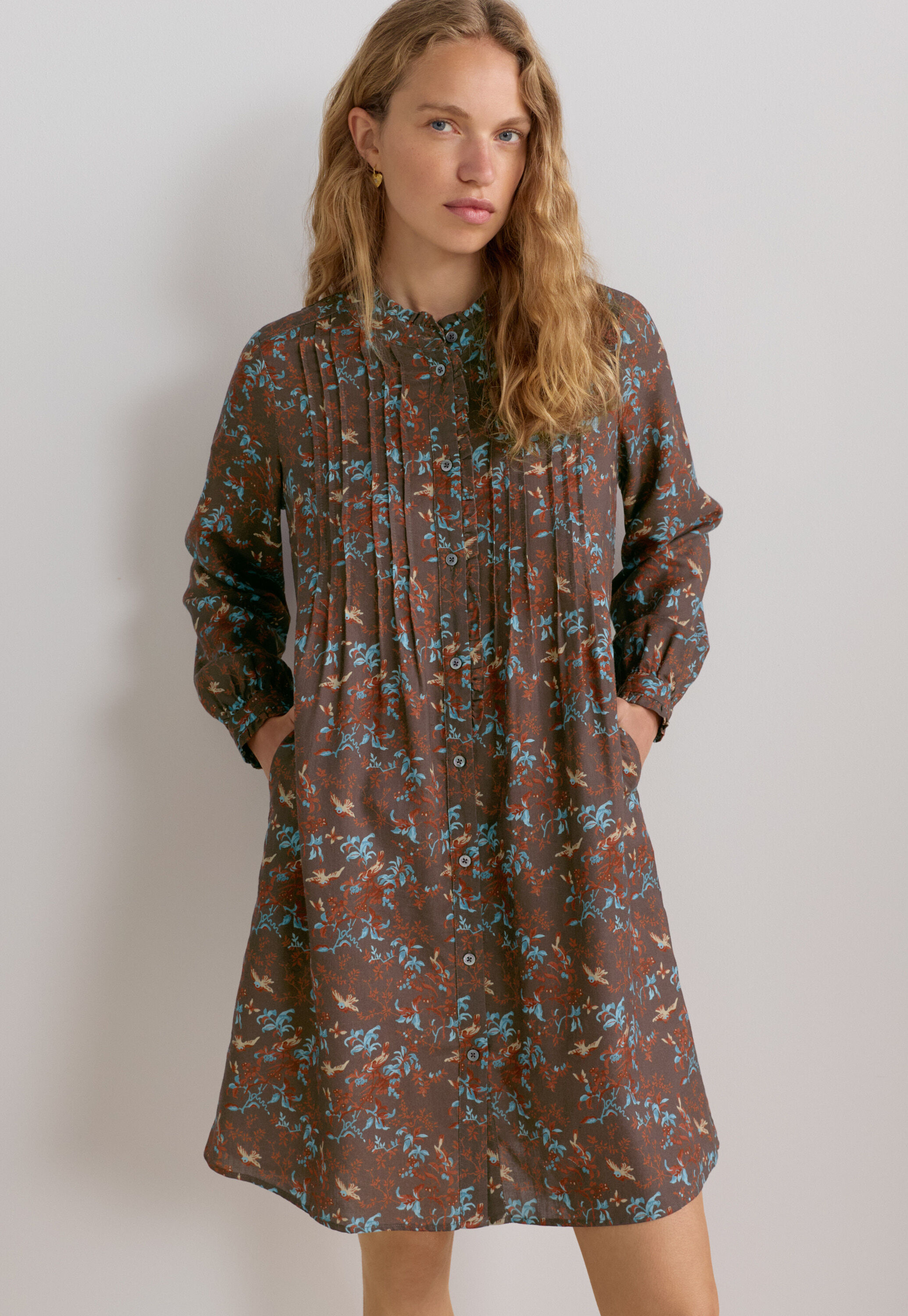 Bedrucktes Hemdblusenkleid