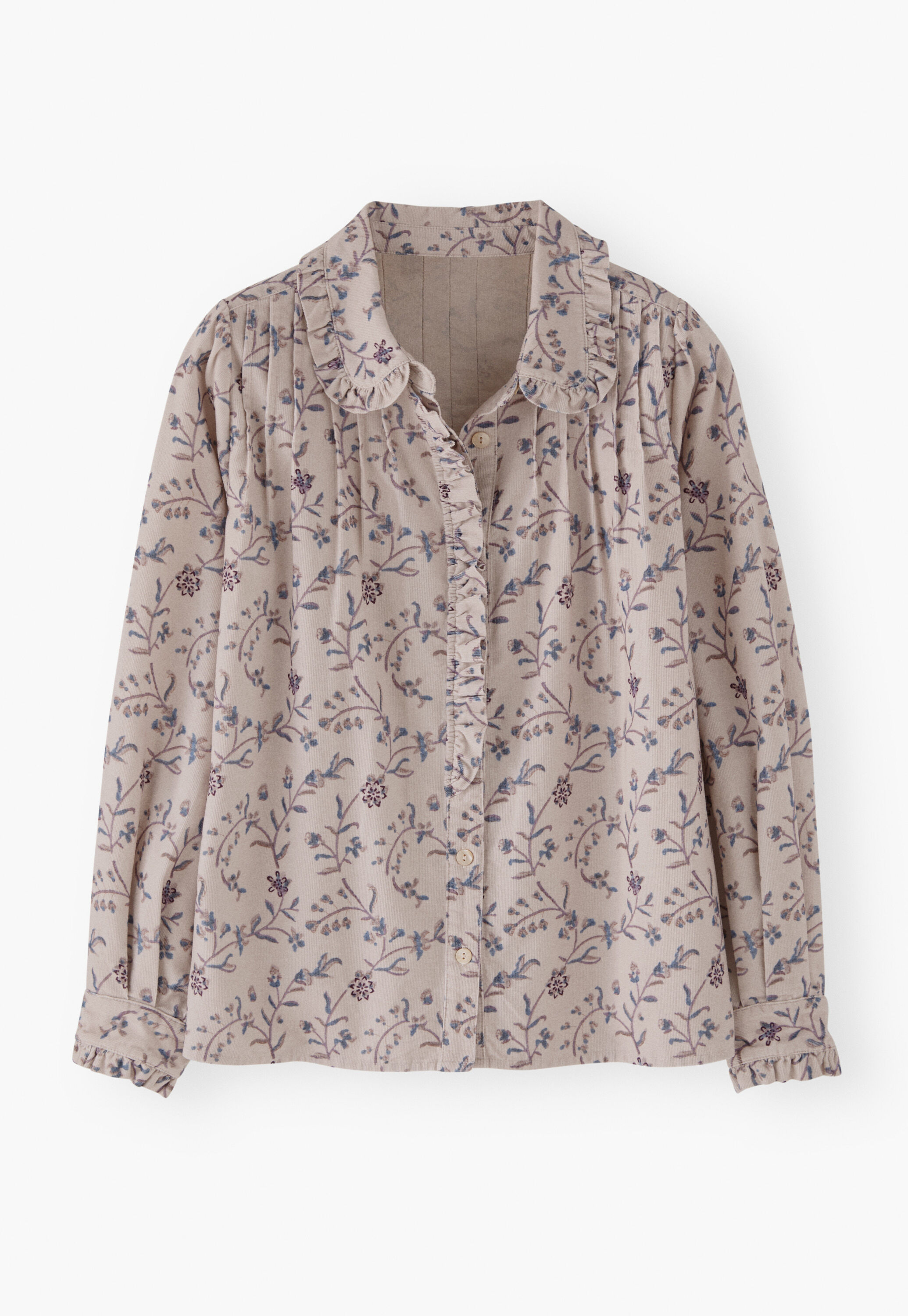 Bedruckte Faltenbluse