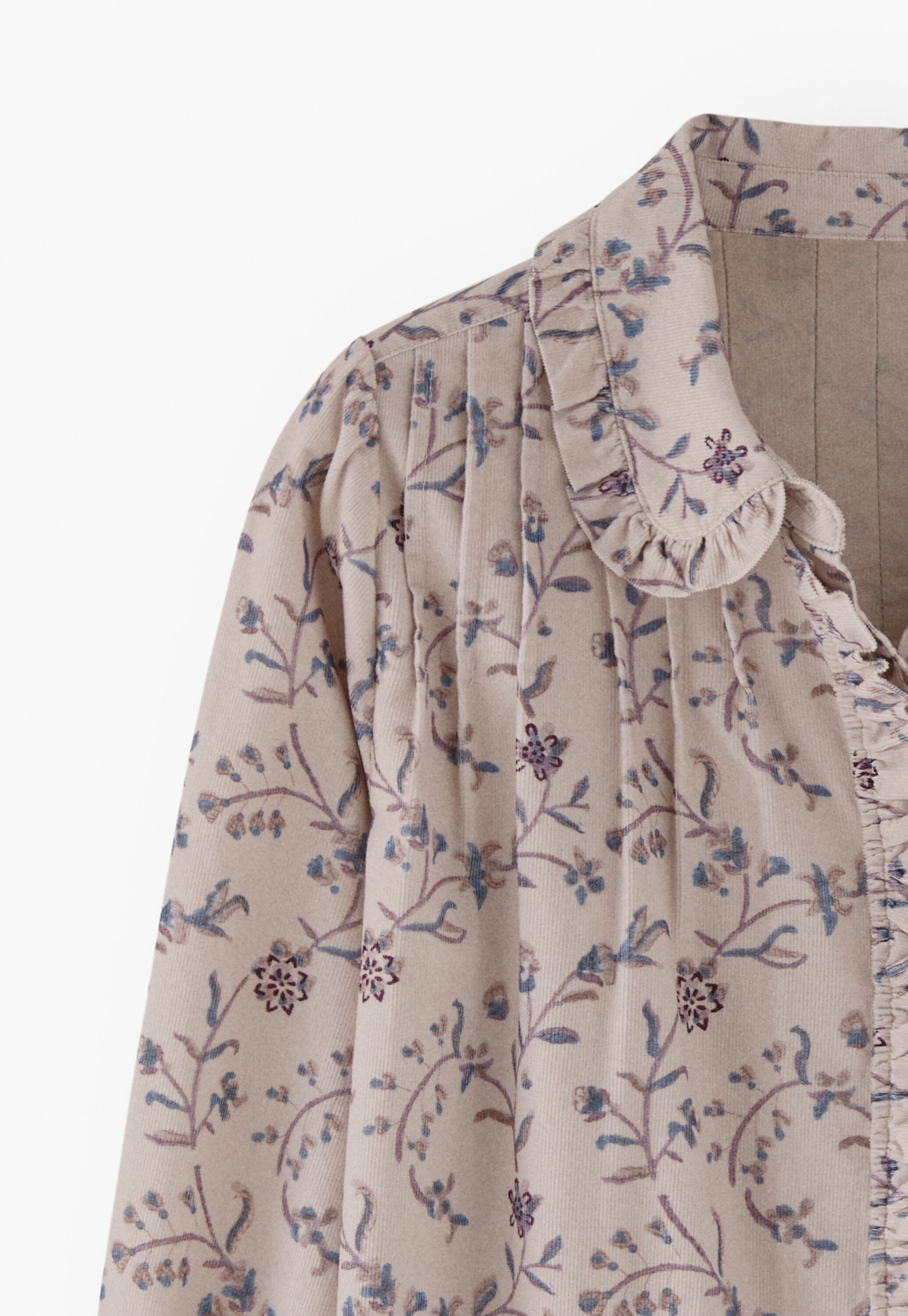 Bedruckte Faltenbluse