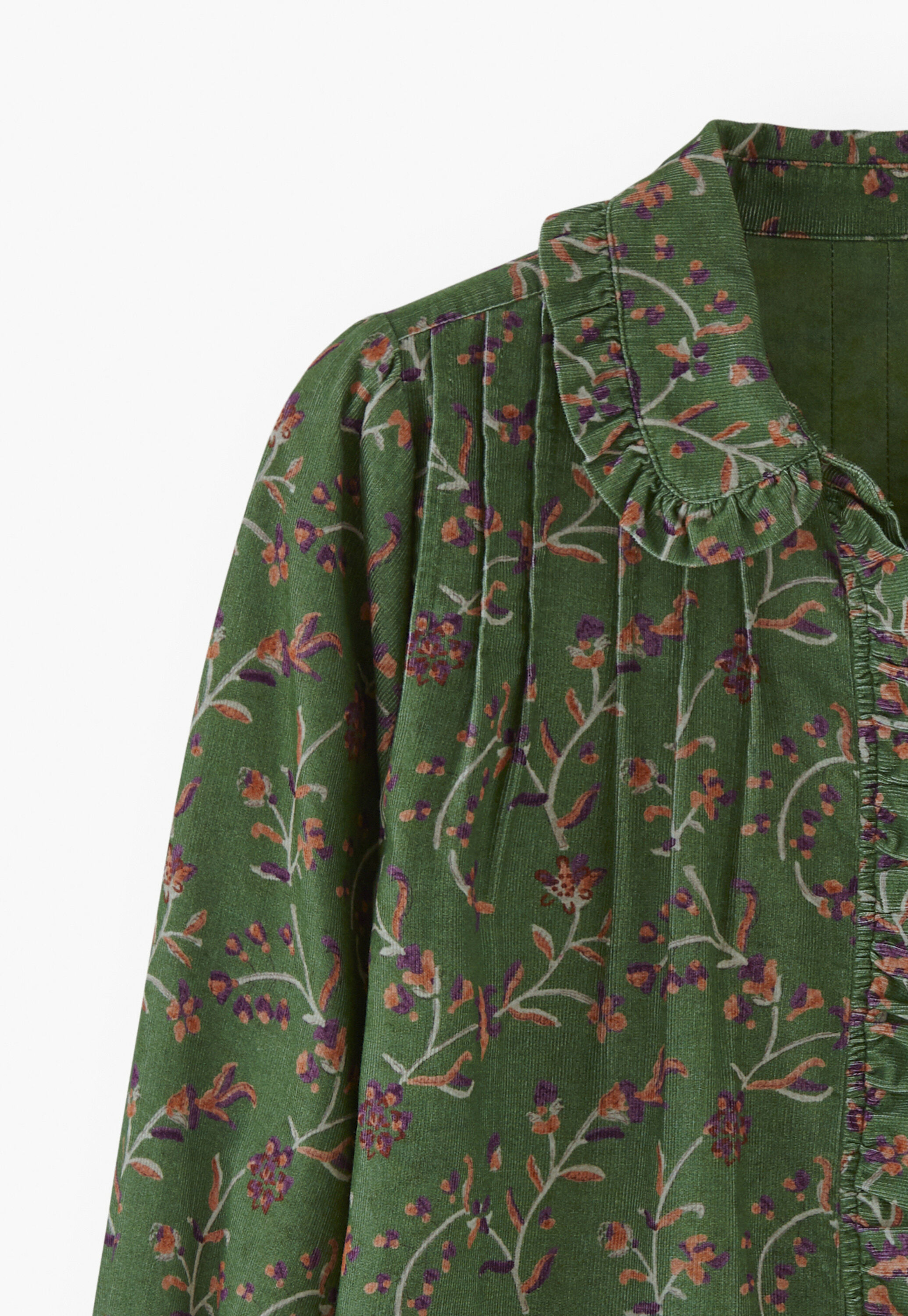 Bedruckte Faltenbluse