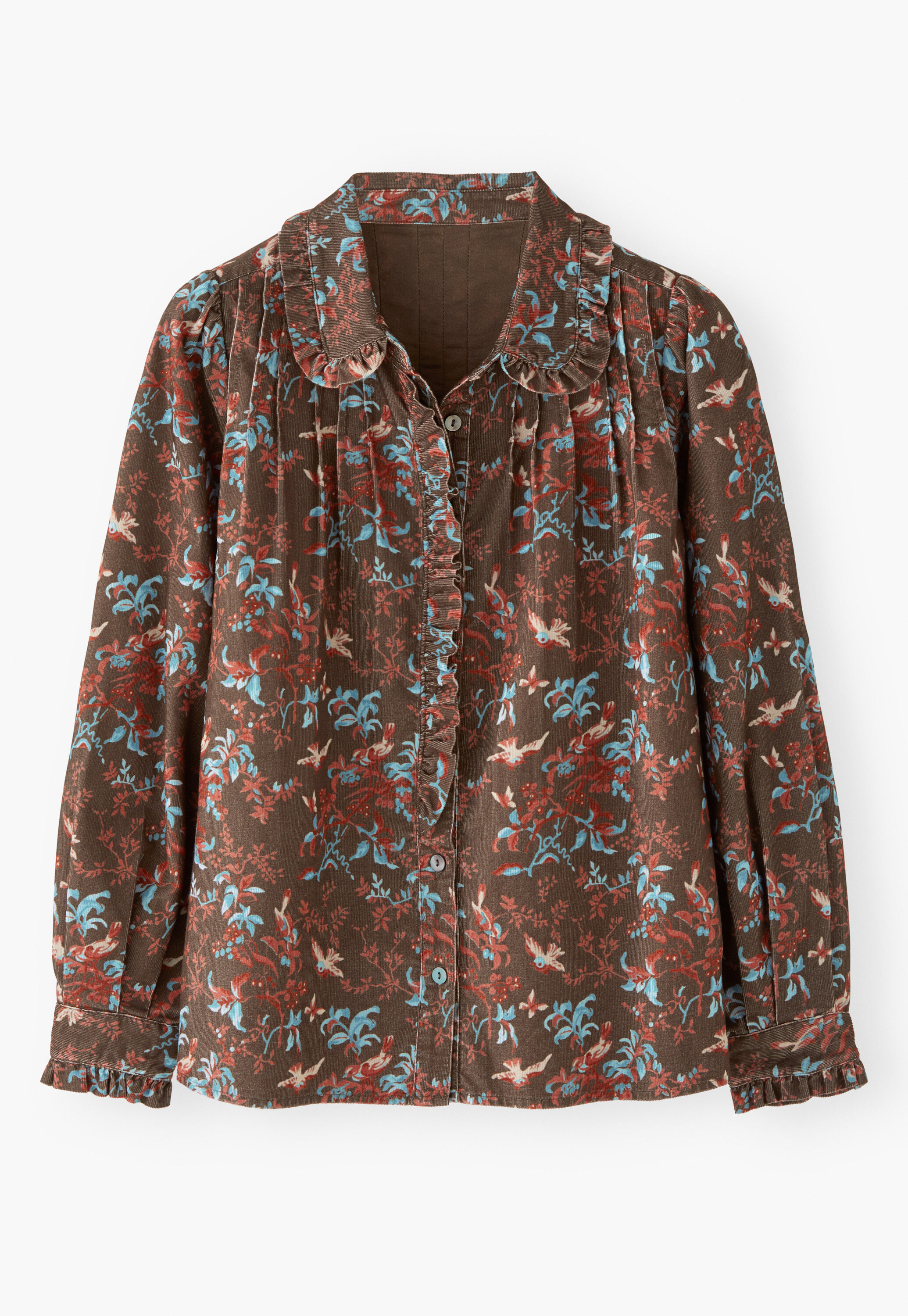 Bedruckte Faltenbluse