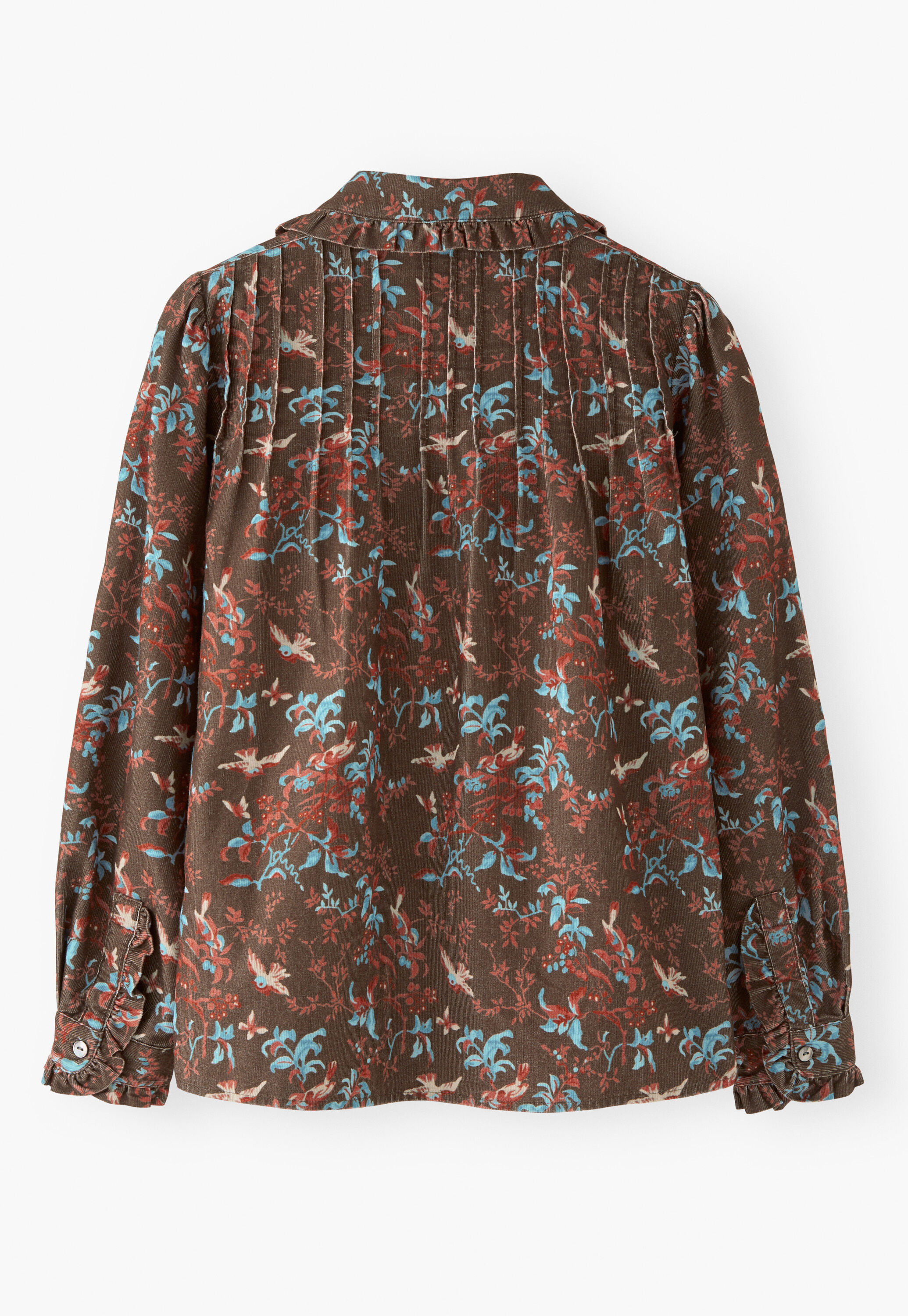 Bedruckte Faltenbluse