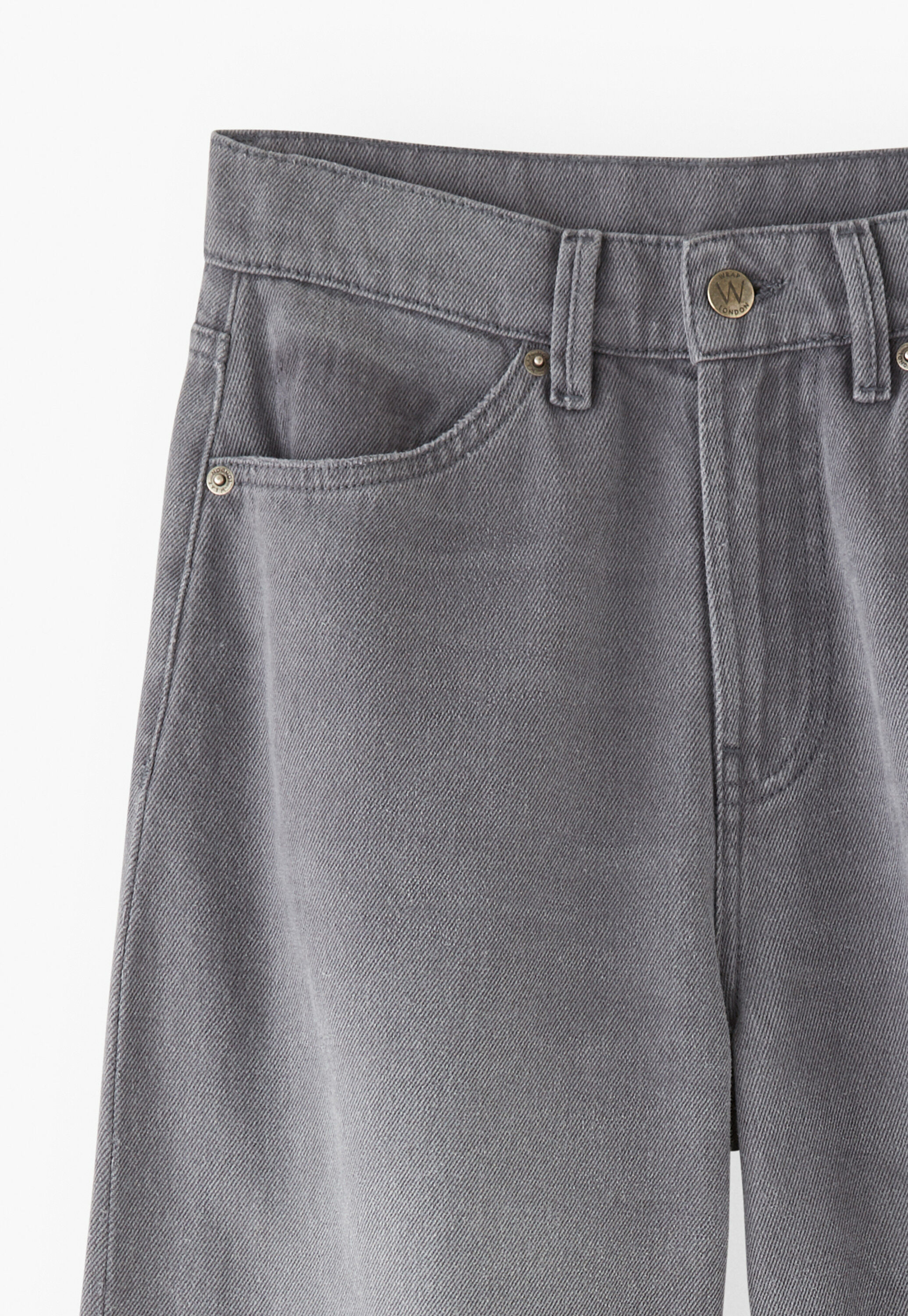 Mittelhoch taillierte Jeans mit weitem Bein