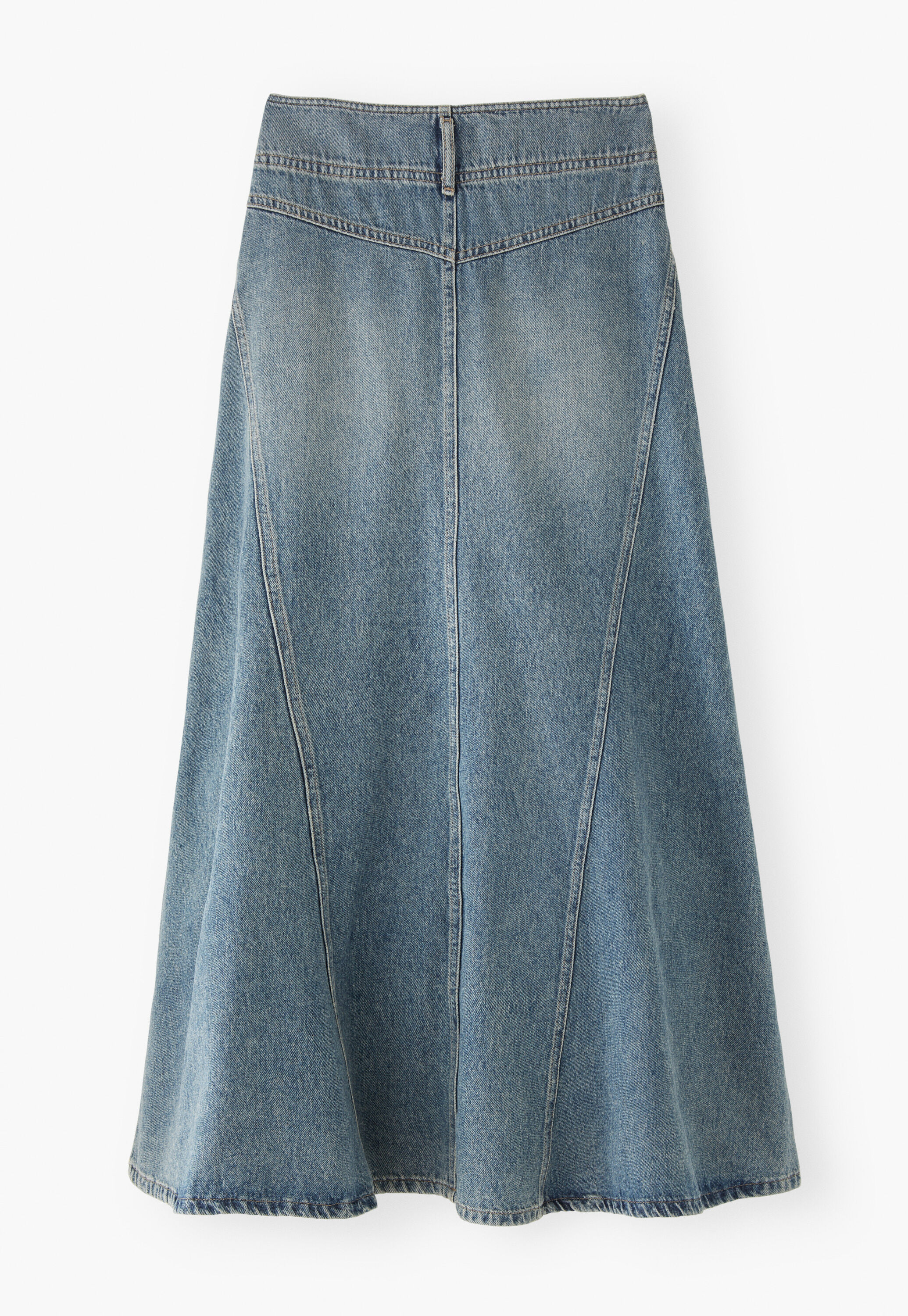 Langer Denim-Rock
