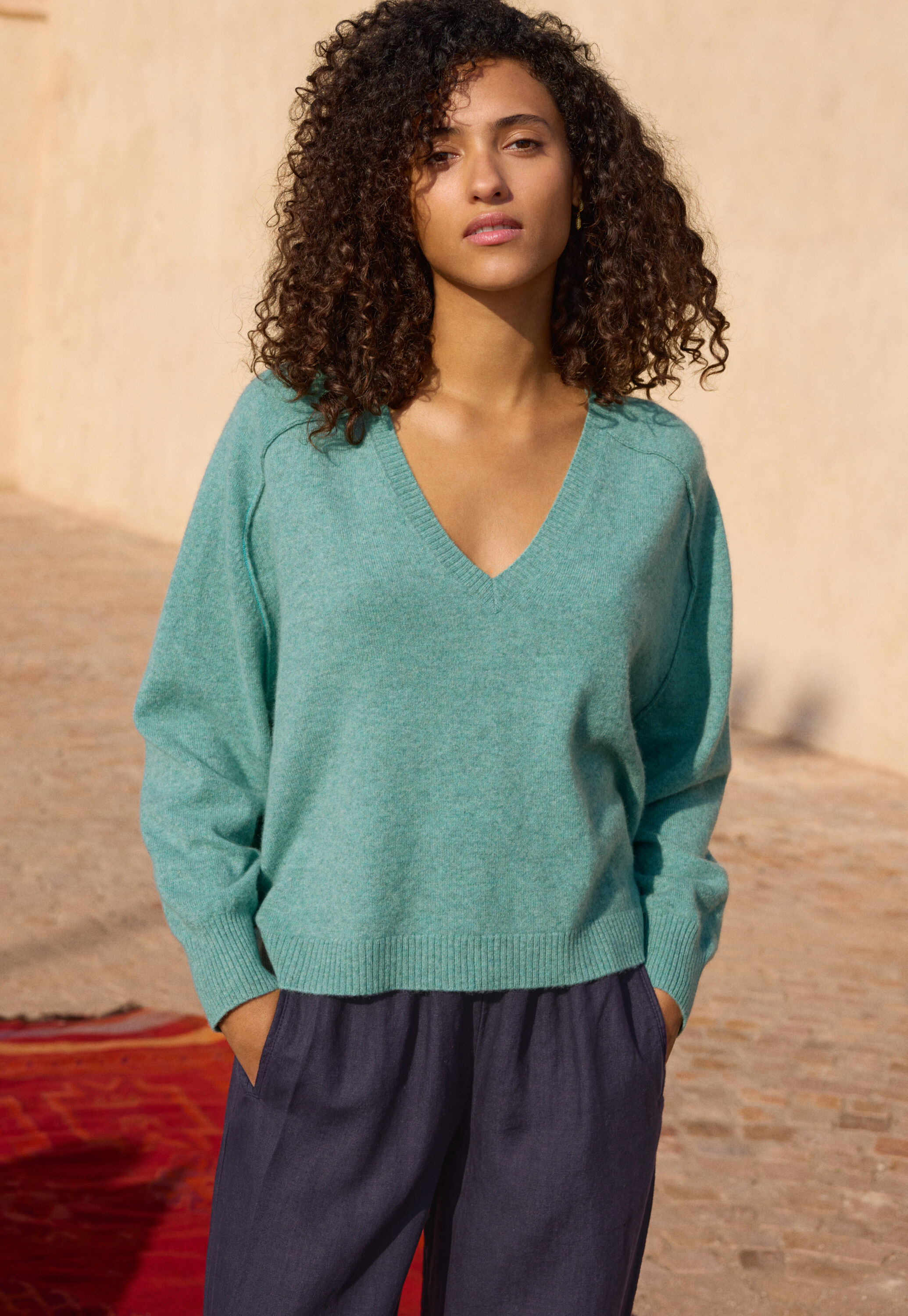 Pullover mit V-Ausschnitt