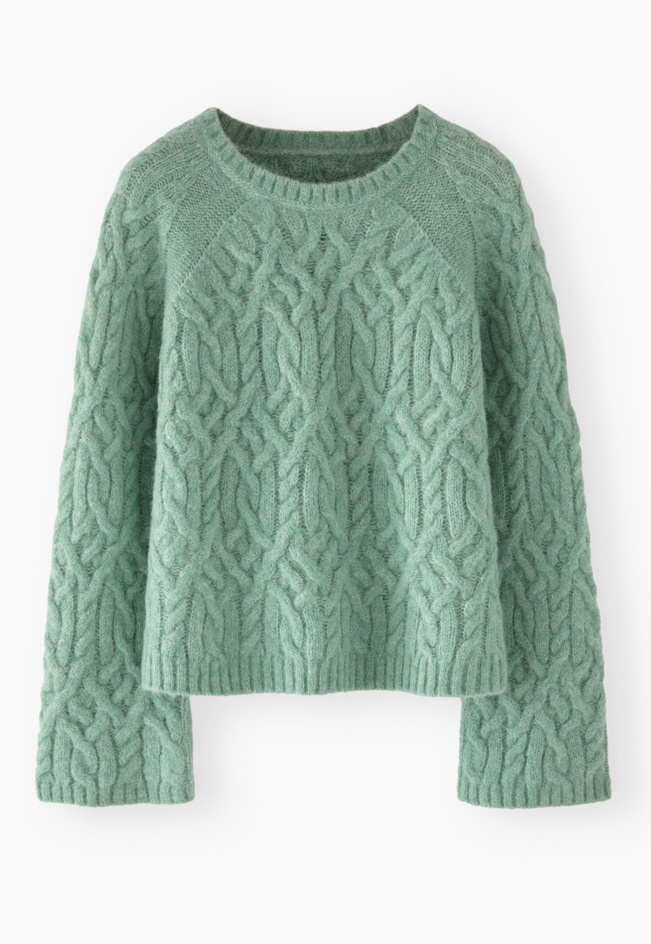 Zopfmuster-Pullover
