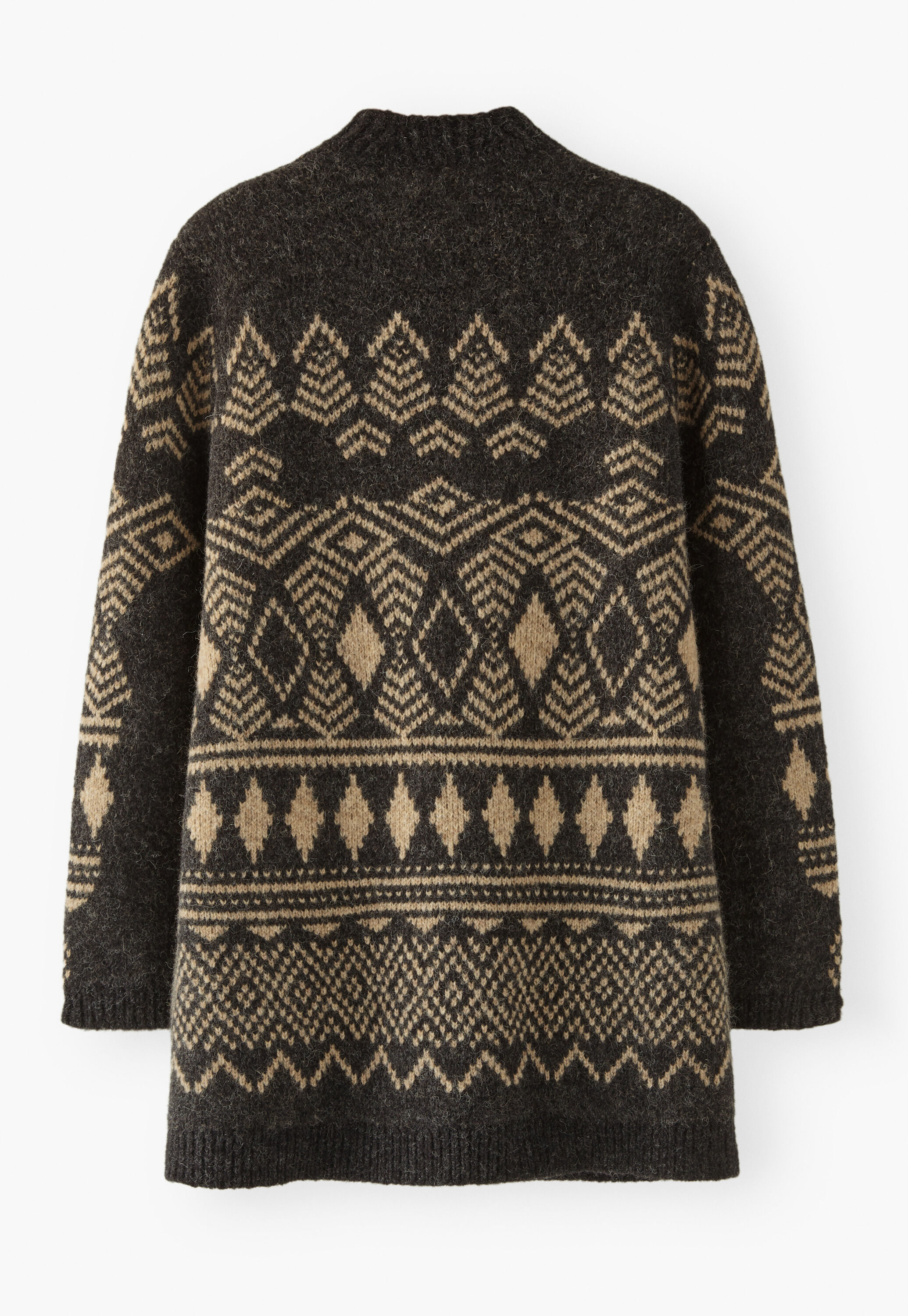 Langer Jacquard-Cardigan