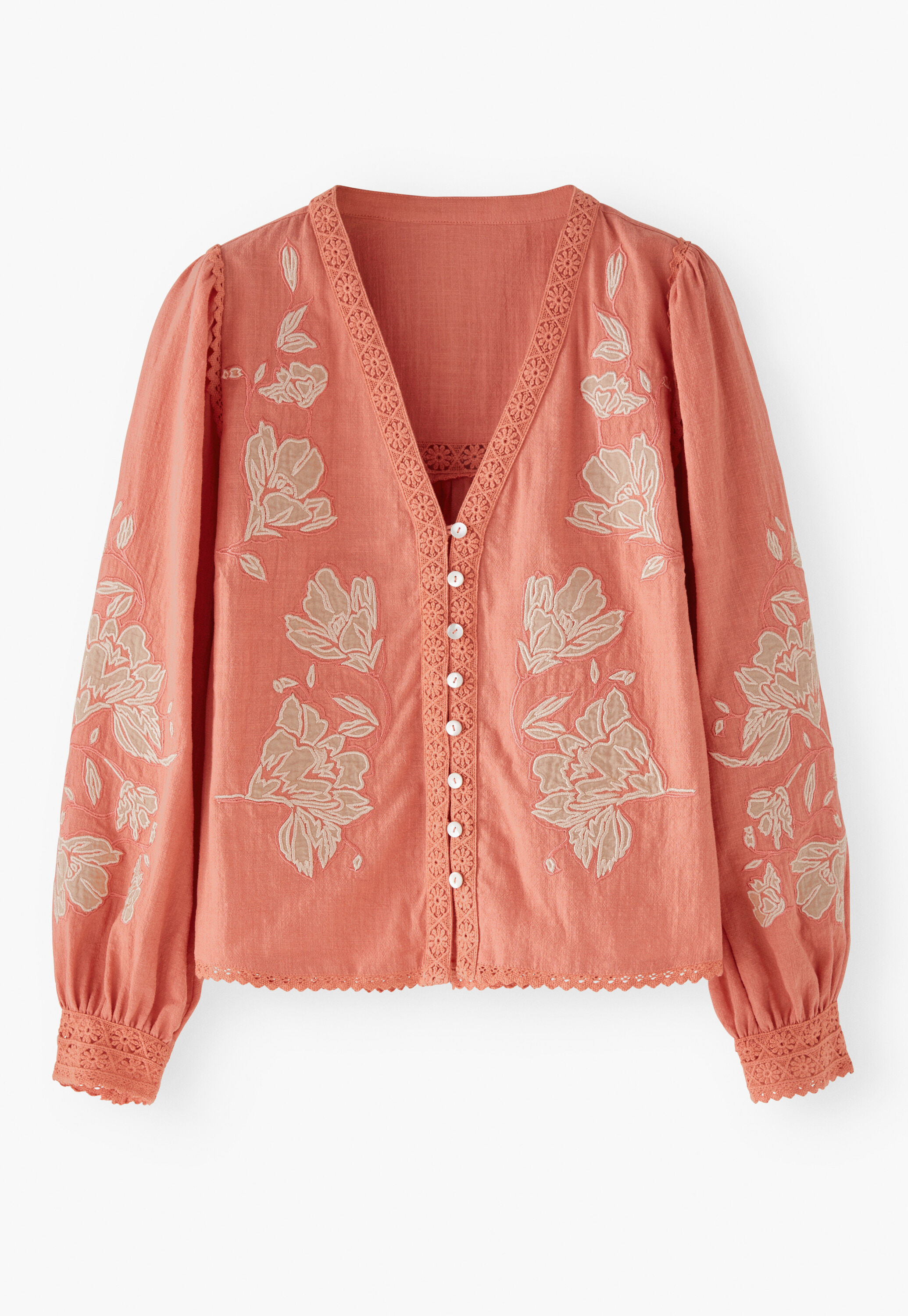 Bluse mit Applikationen