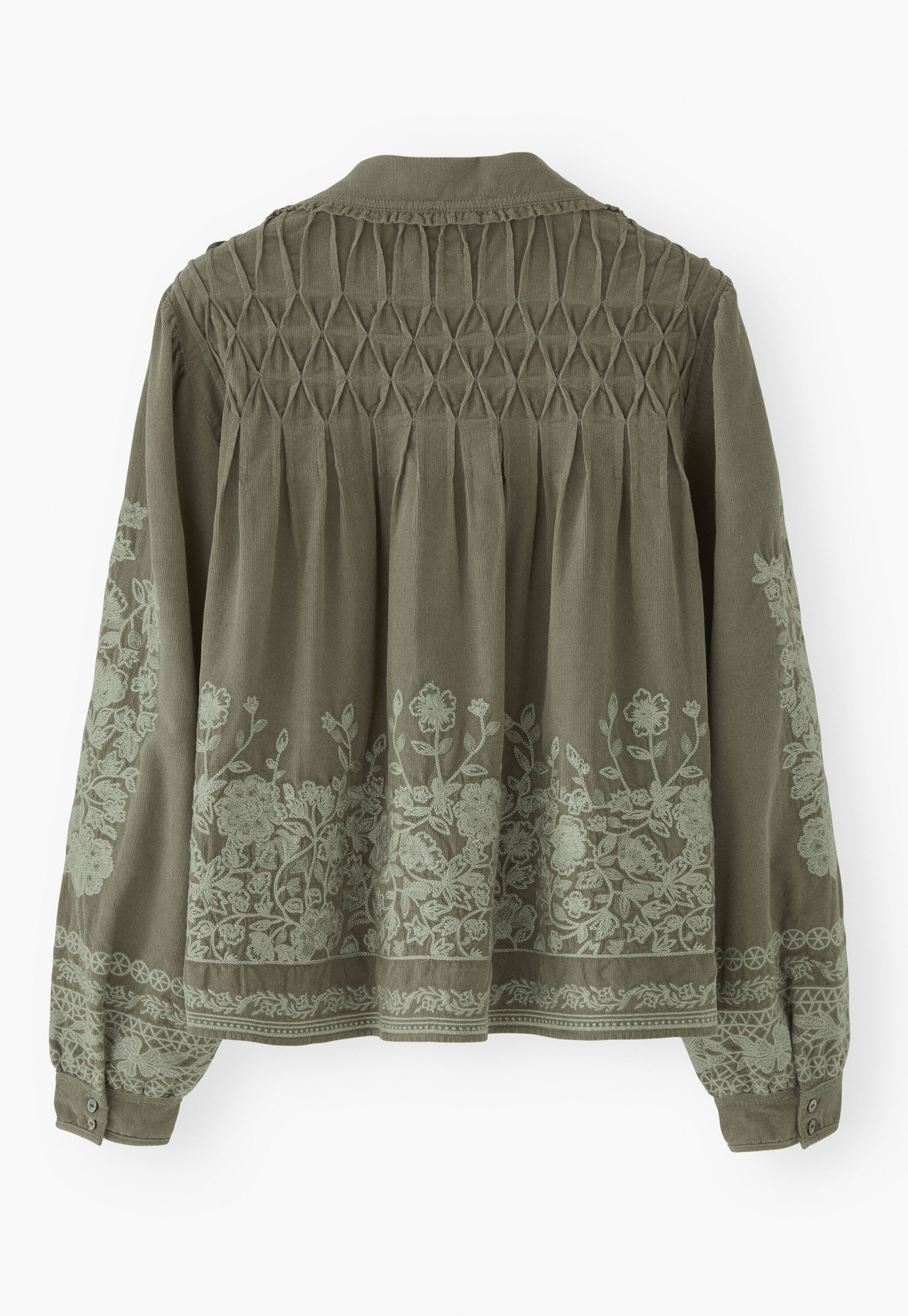 Bestickte Cordjacke