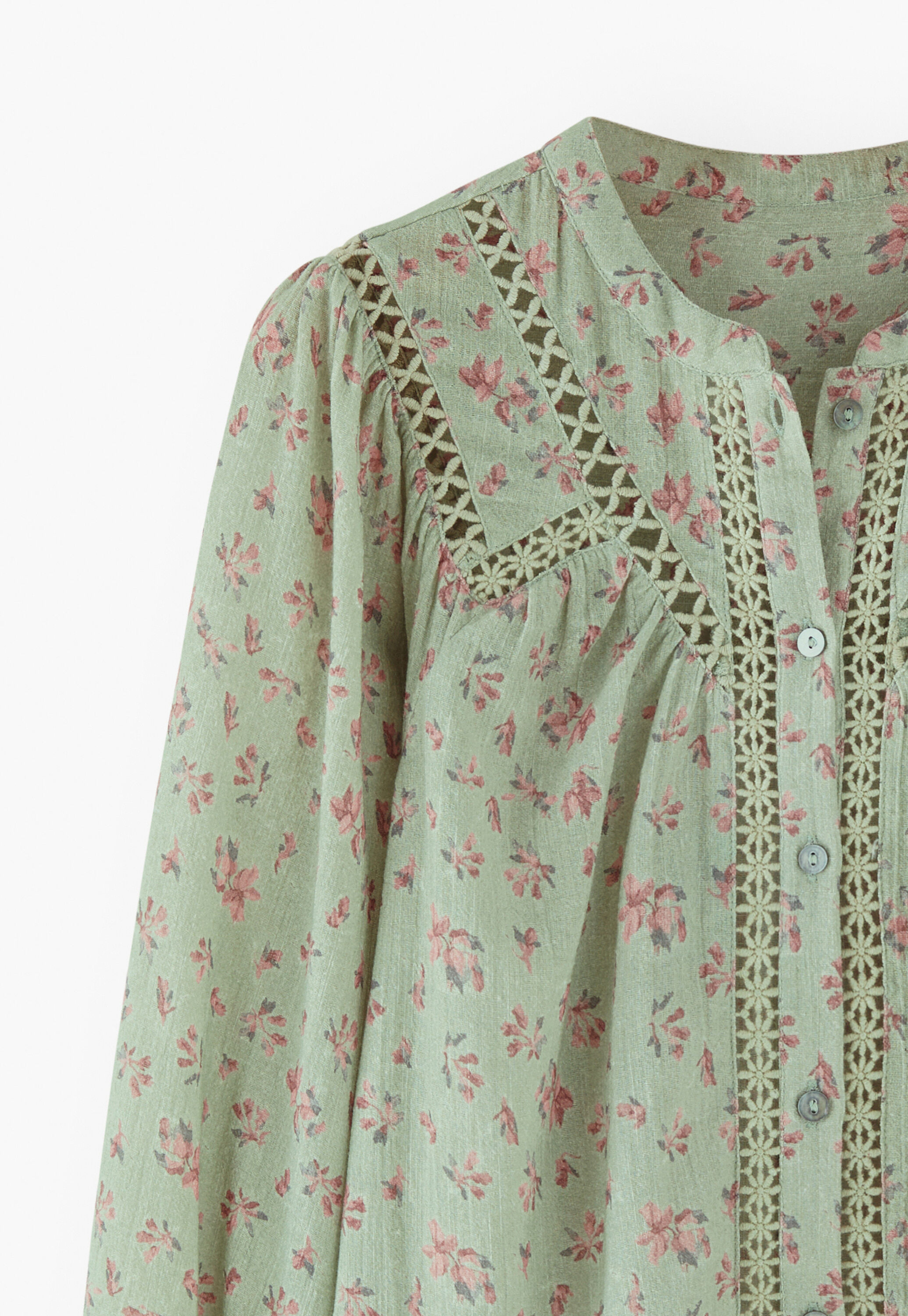 Gaze-Bluse mit Print