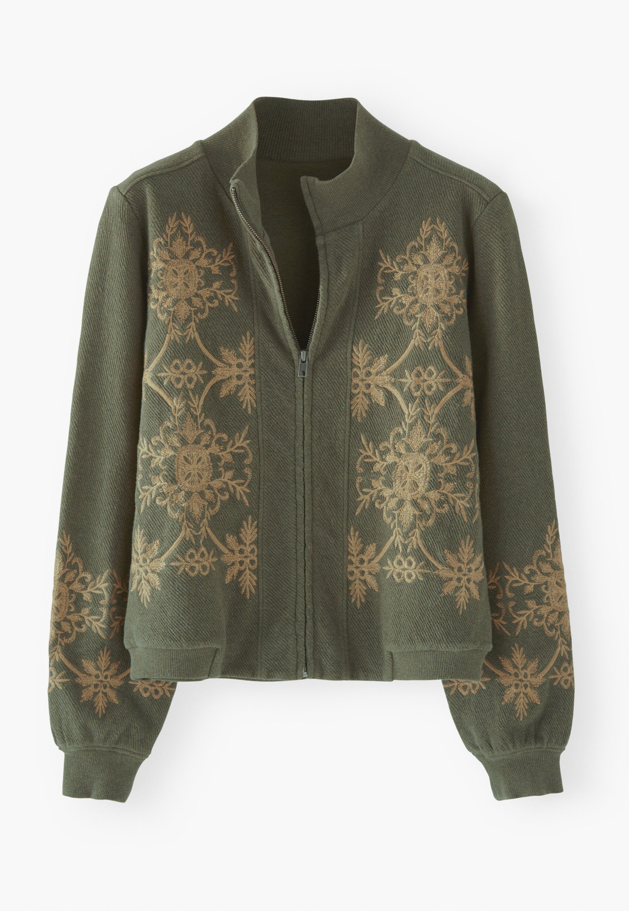 Bestickte Jersey-Jacke