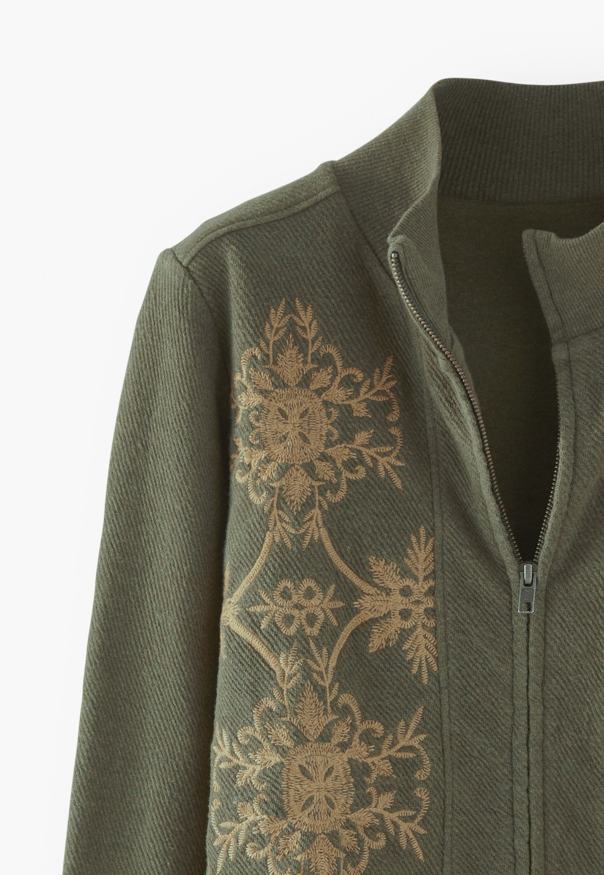 Bestickte Jersey-Jacke