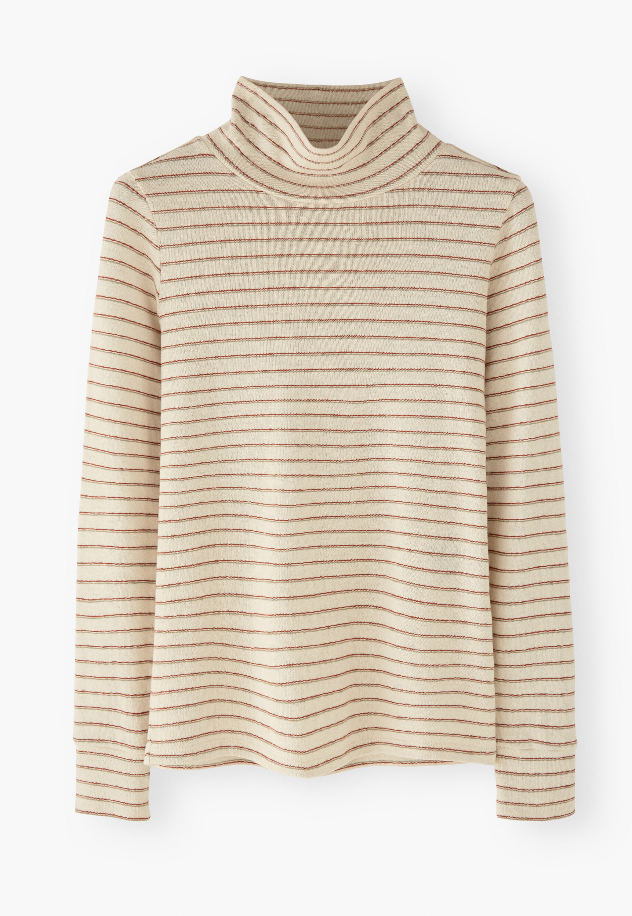 Gestreifter Rollkragenpullover