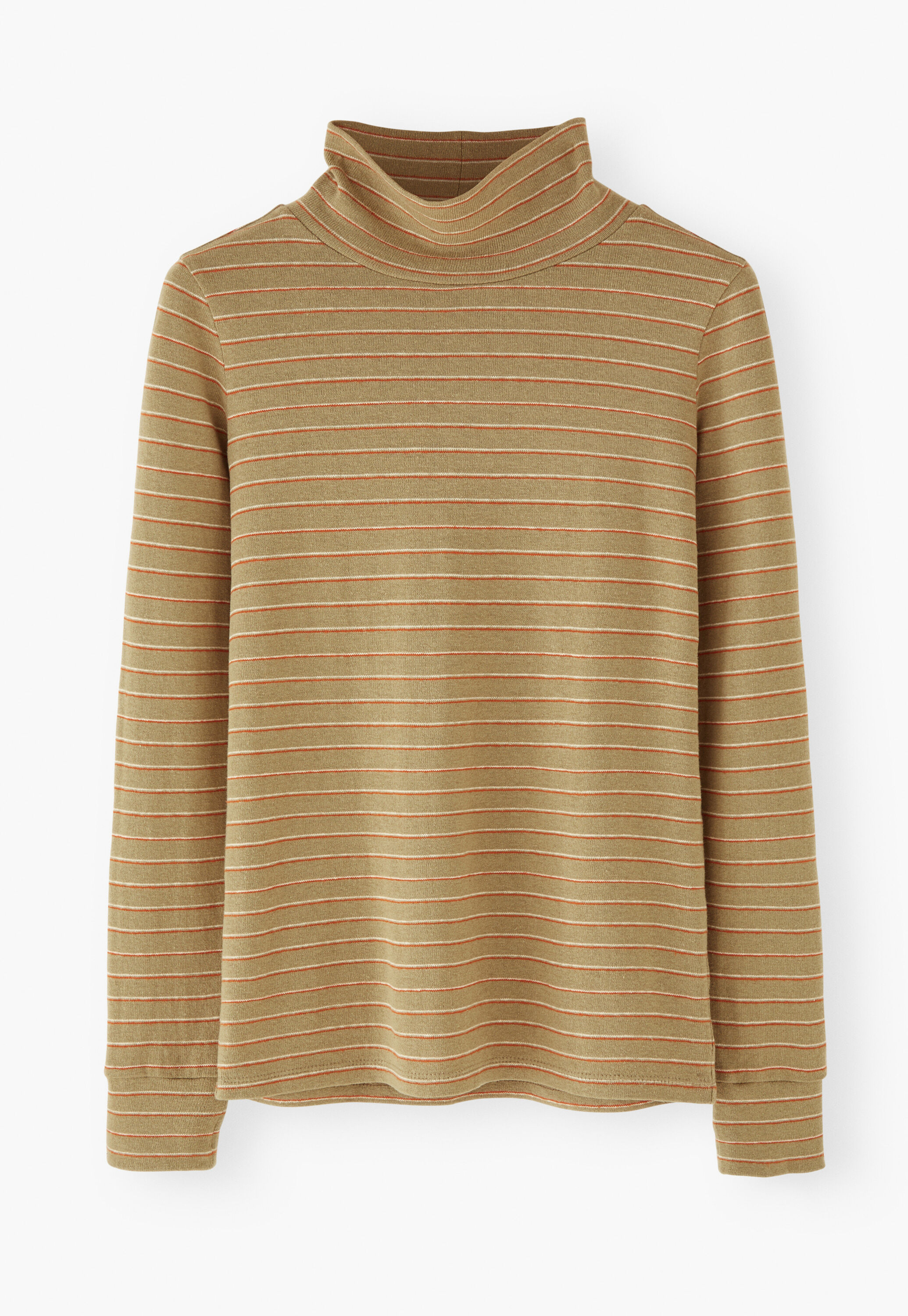 Gestreifter Rollkragenpullover