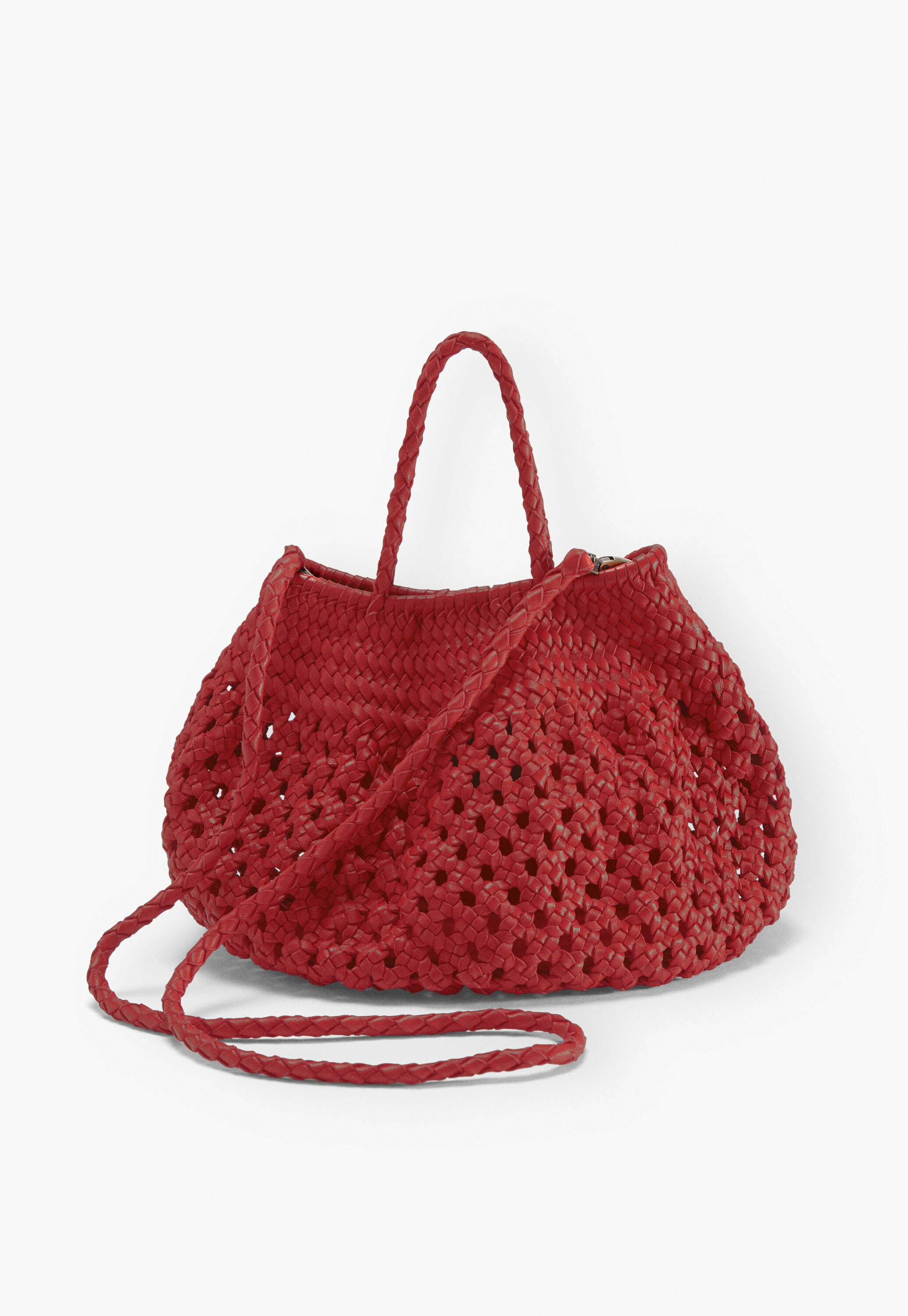 Kleine geflochtene Ledertasche