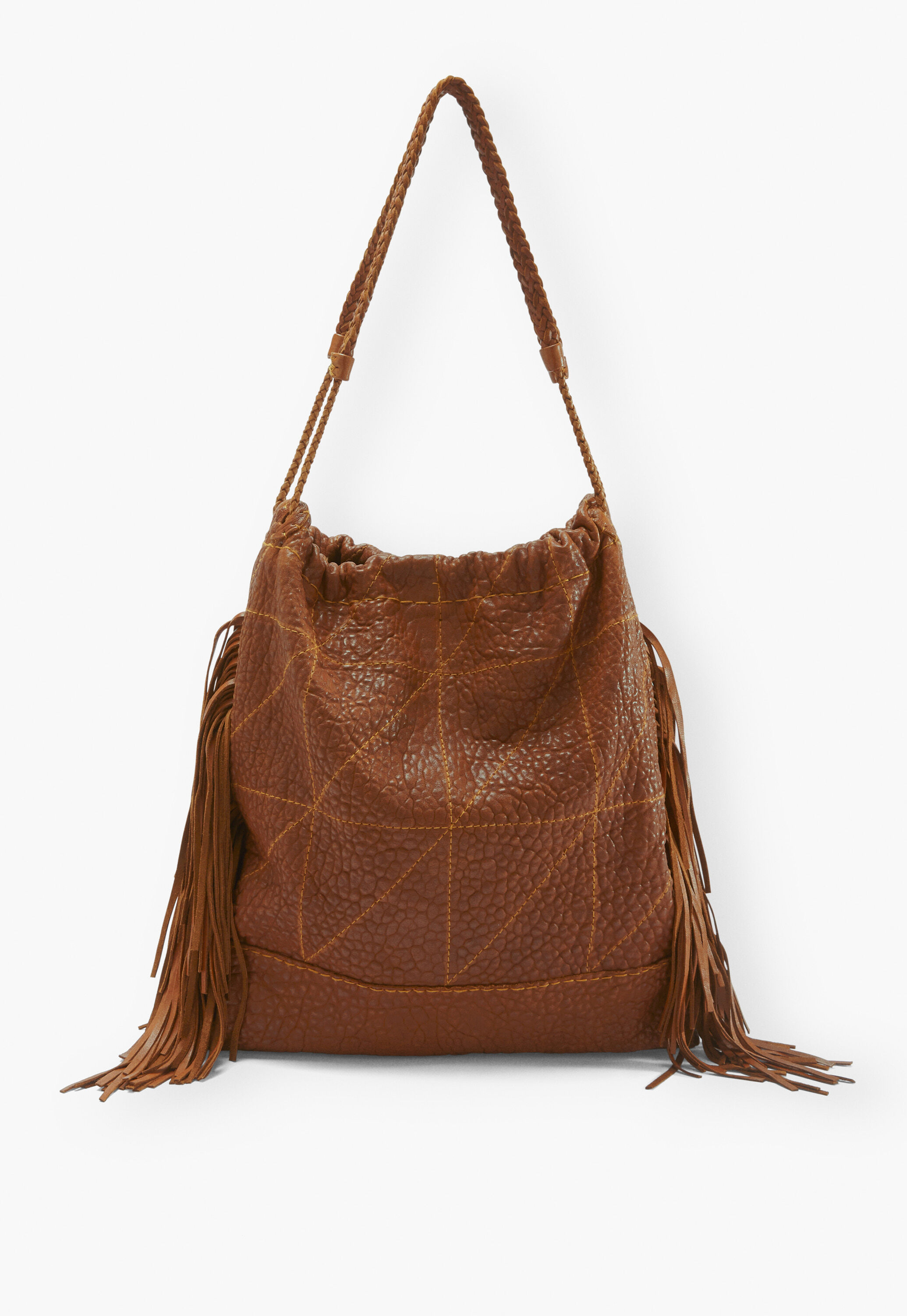 Gro&szlig;e Ledertasche mit Quaste