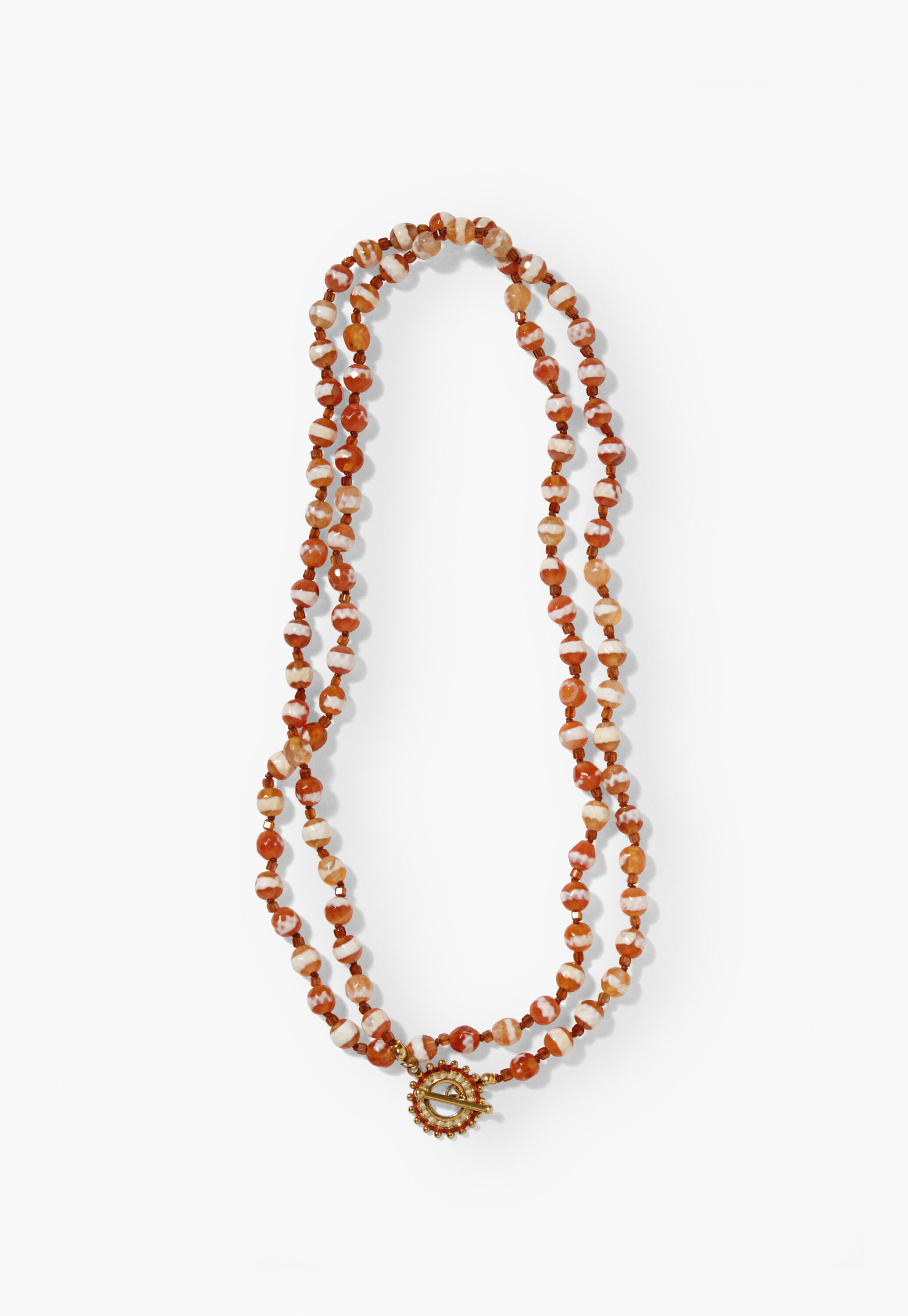 Multi loop beaded necklace