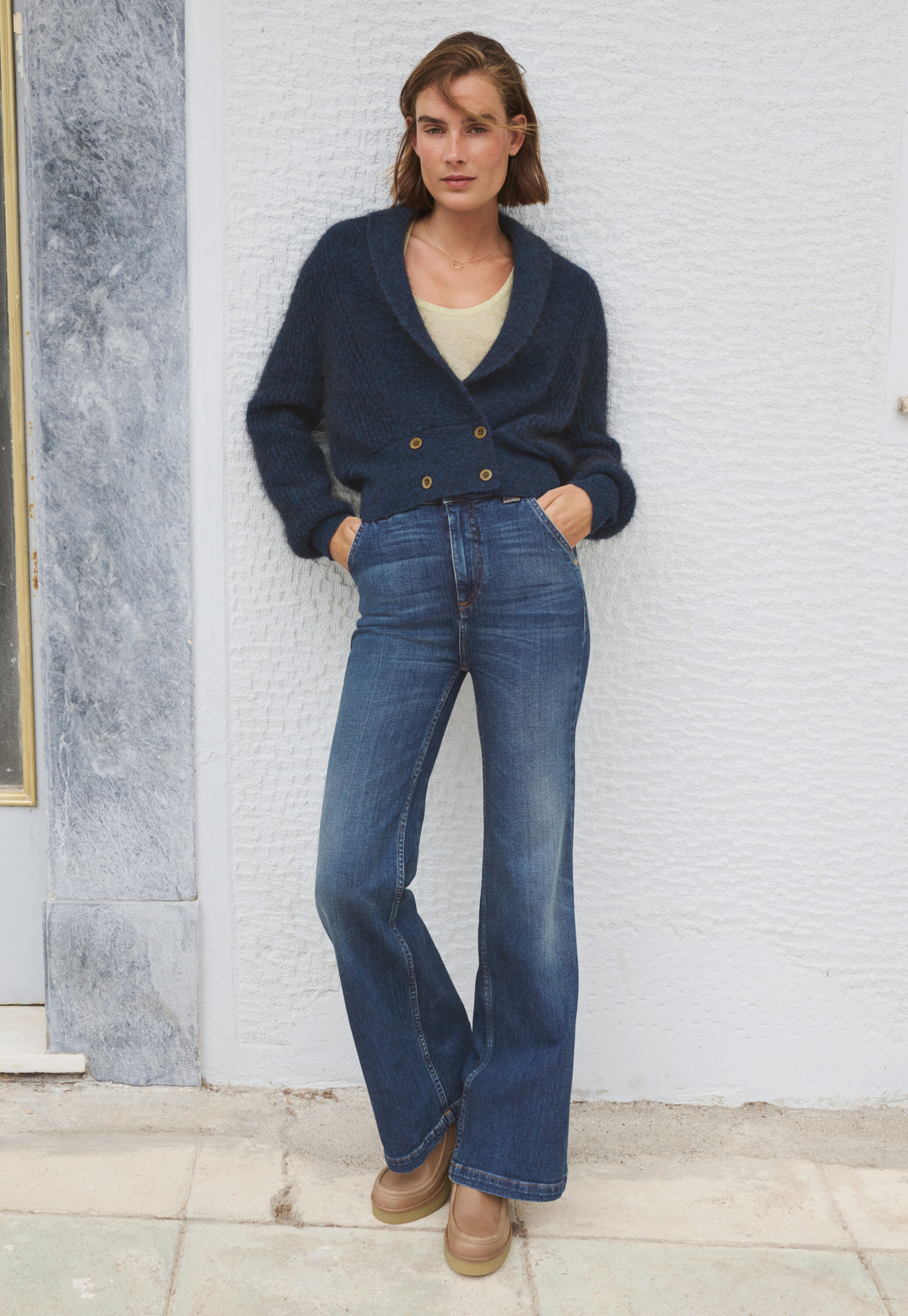 Cardigan mit Schalkragen