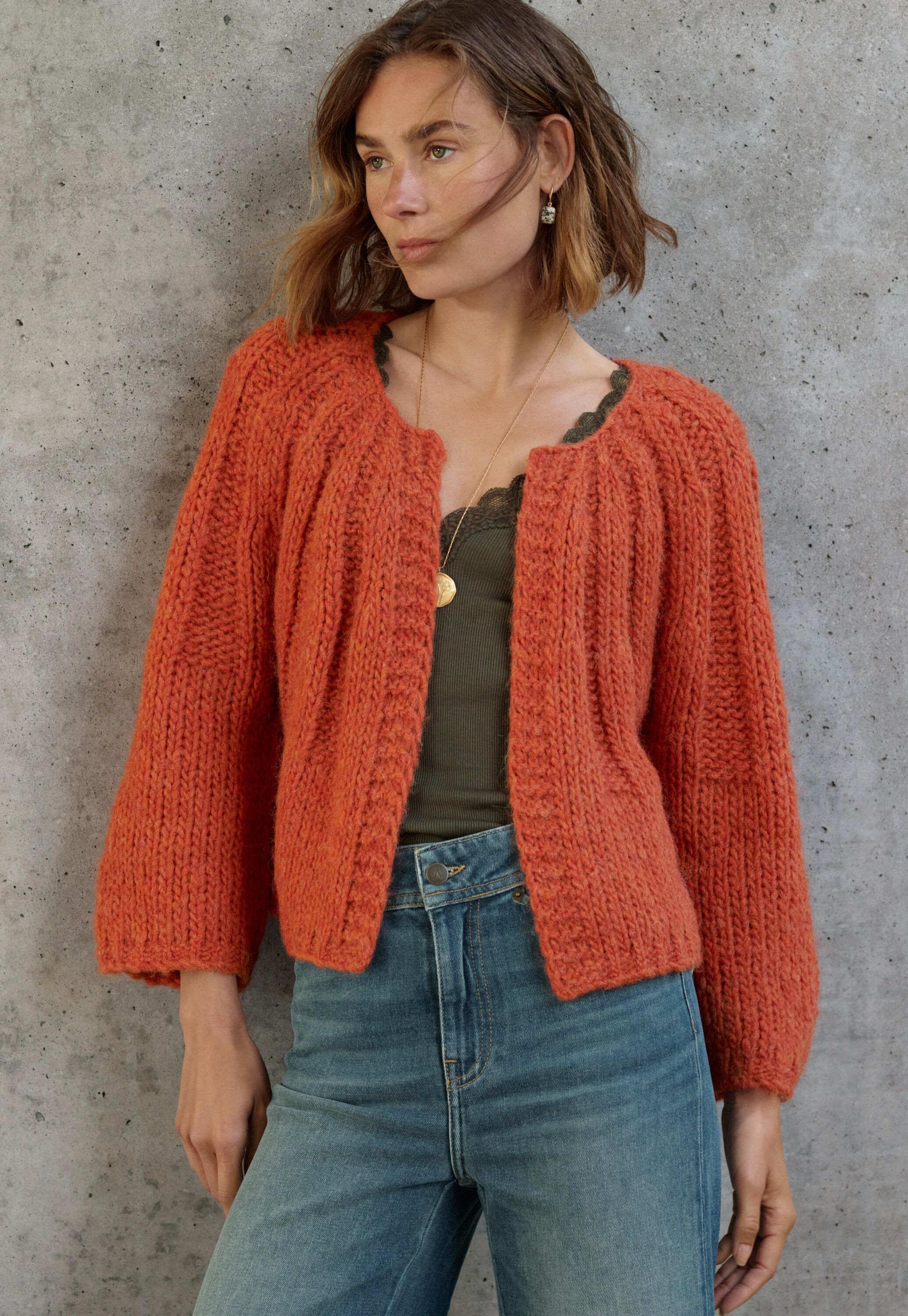 Handgestrickter Cardigan