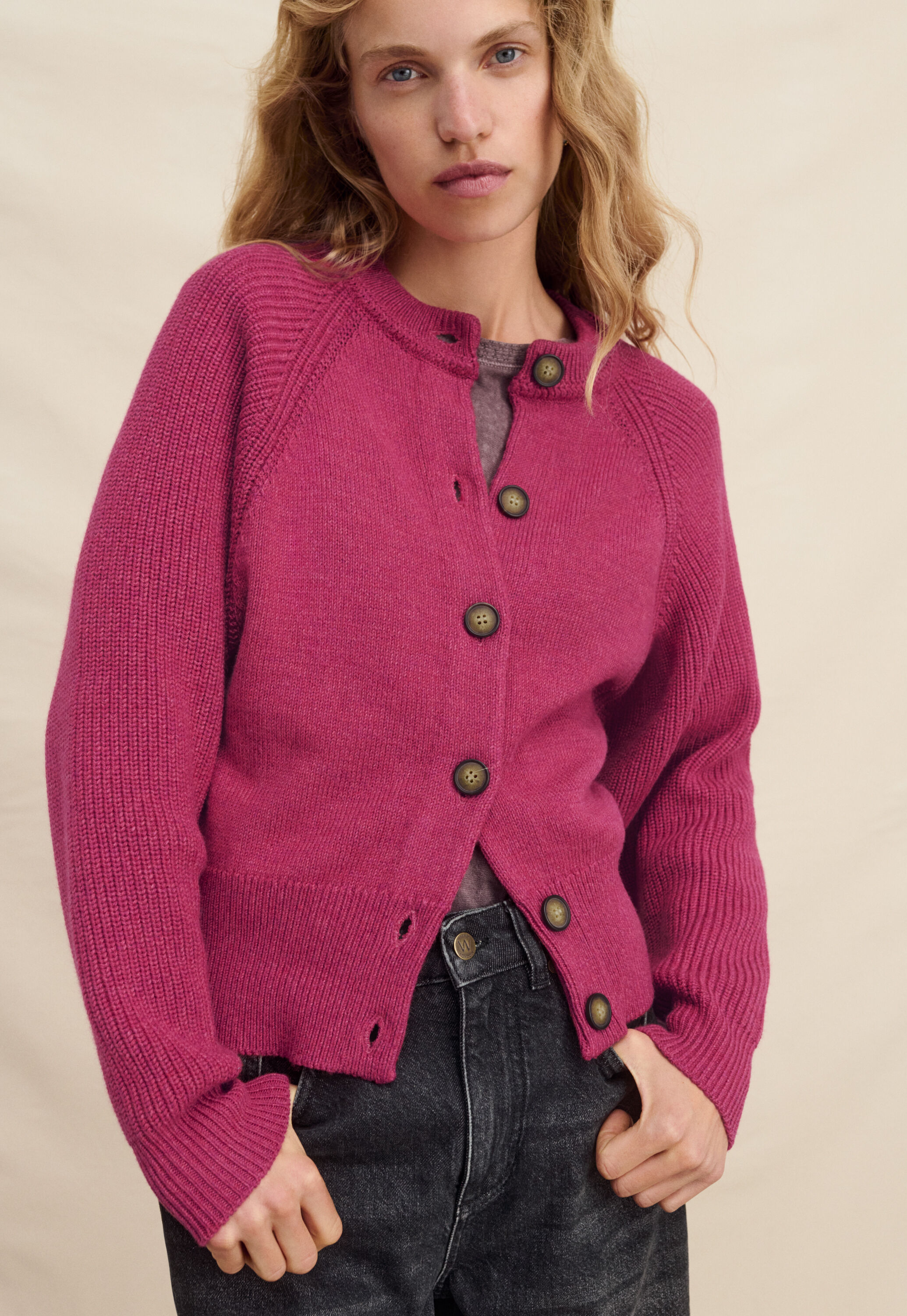 Cardigan mit Fledermaus&auml;rmeln
