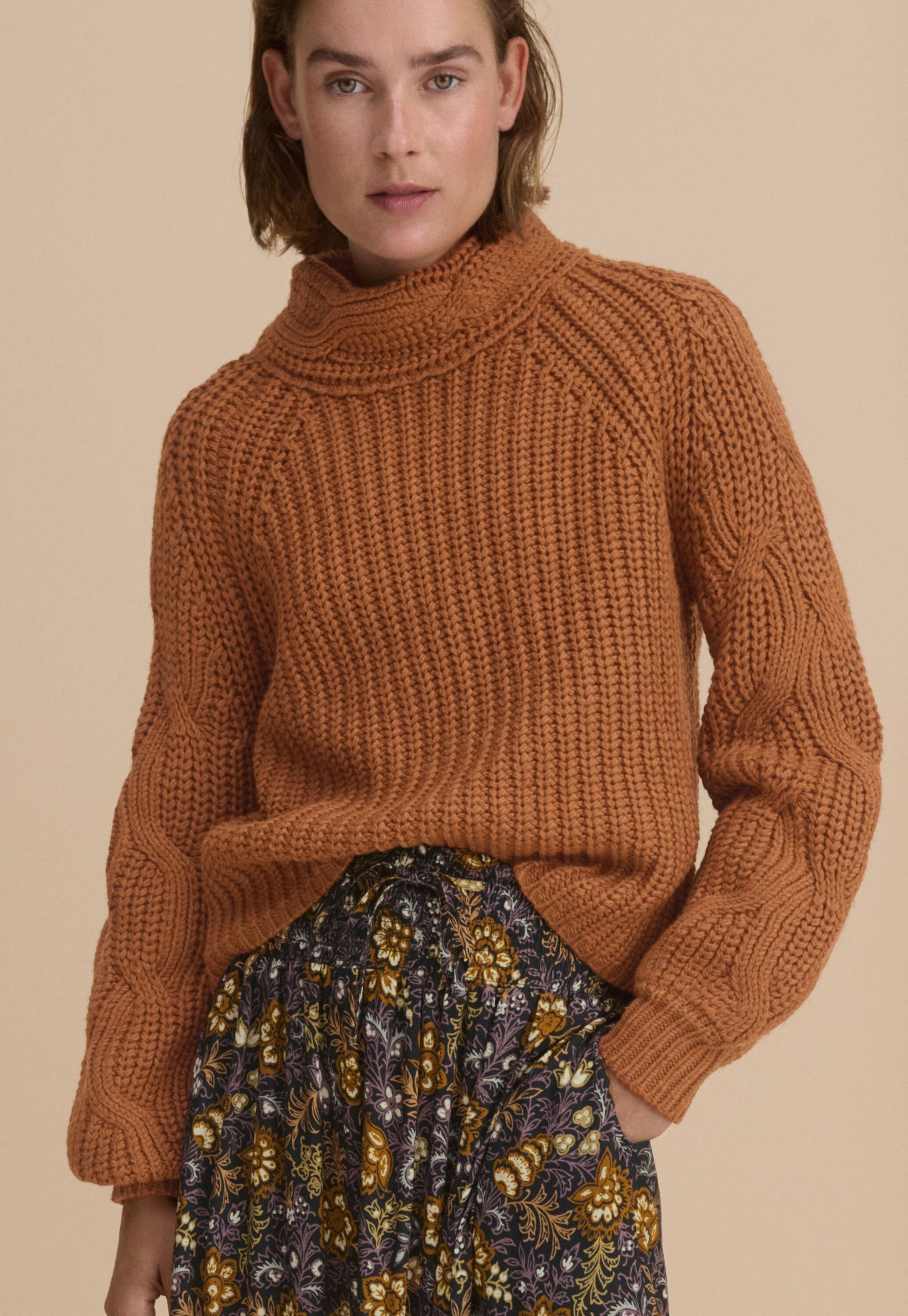Pullover mit Zopfmuster